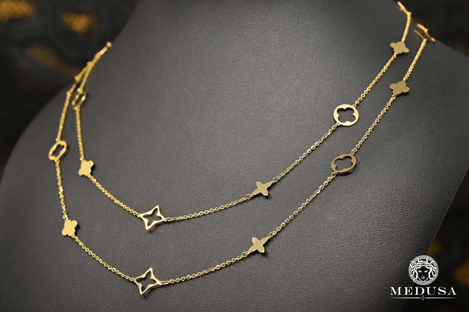 10K Gold Necklace | Women's Necklace Cliff X5 Yellow Gold