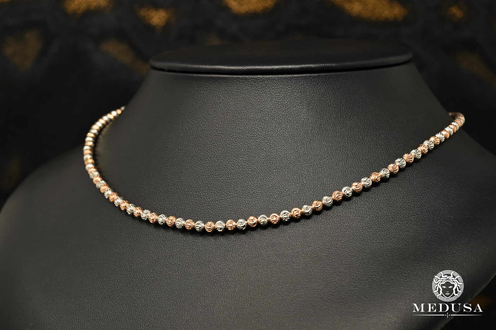 10K Gold Necklace | Necklace Woman Necklace Moons Rose Gold 2 Tones