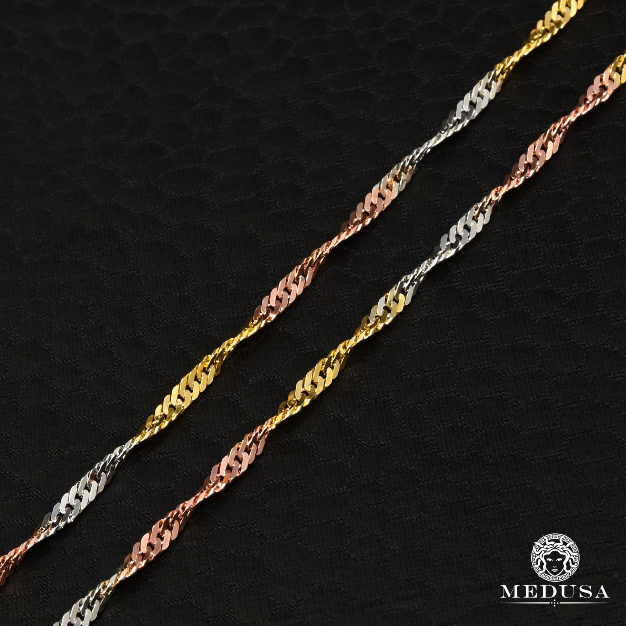 Collier en Or 10K | Collier Femme Collier Singapour 3 Tons