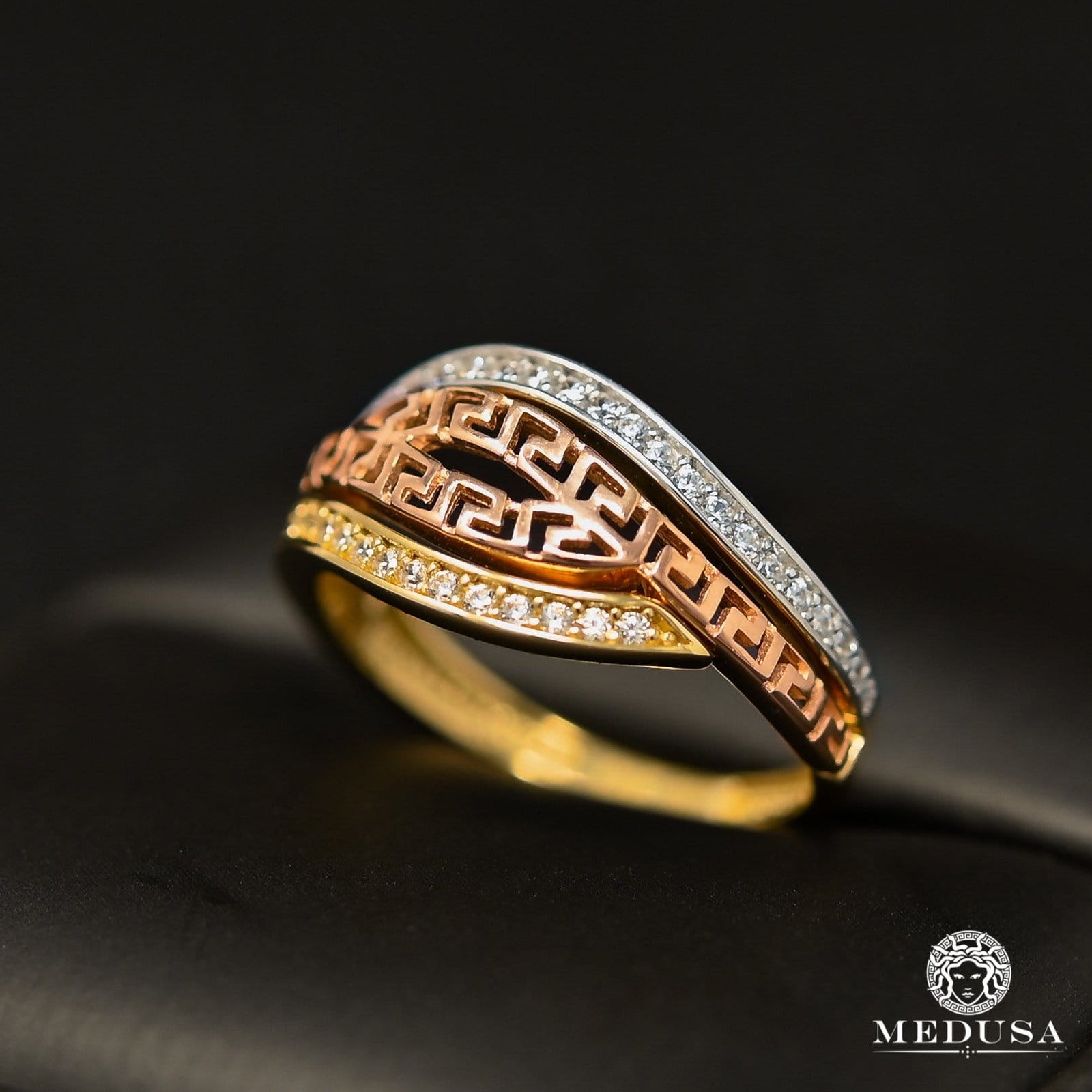 10K Gold Ring | Women's Ring Colored F6 - 3 Tones Gold 3 Tones