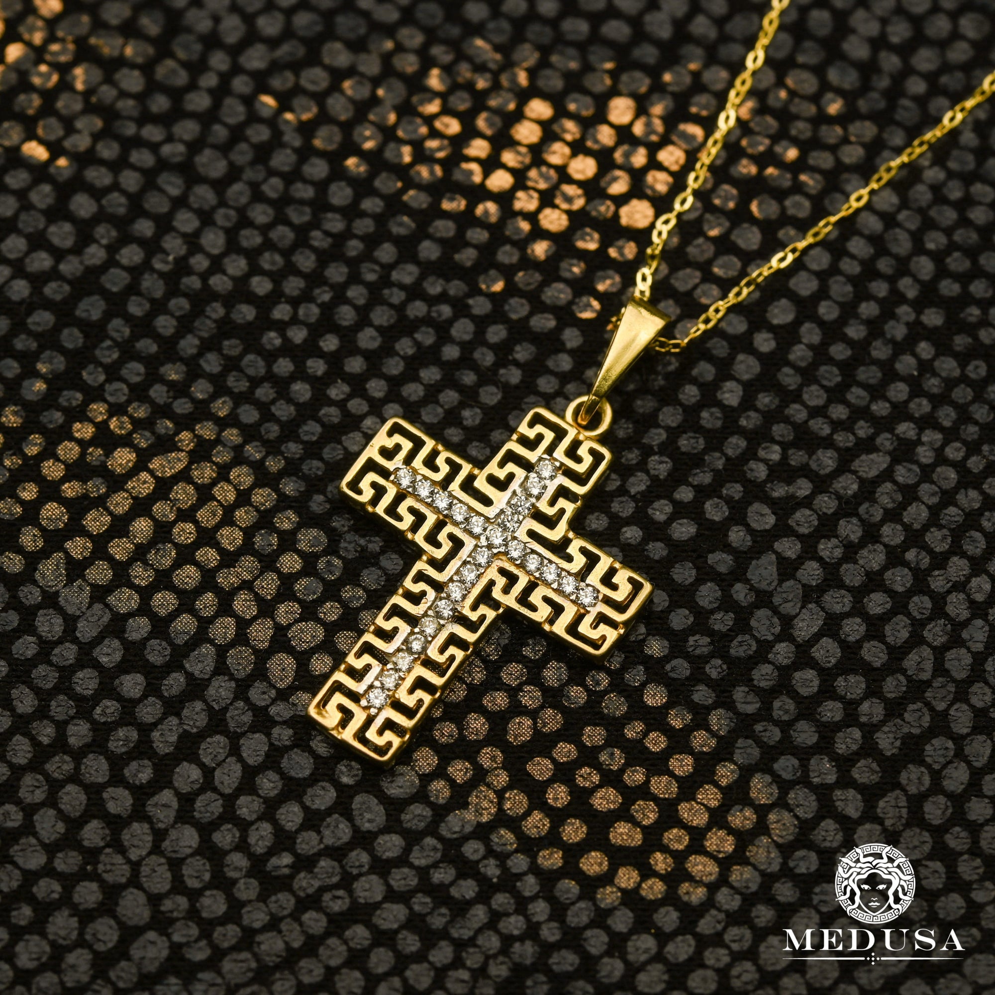 10K Gold Necklace | Women&#39;s Necklace Crusty X3 Yellow Gold