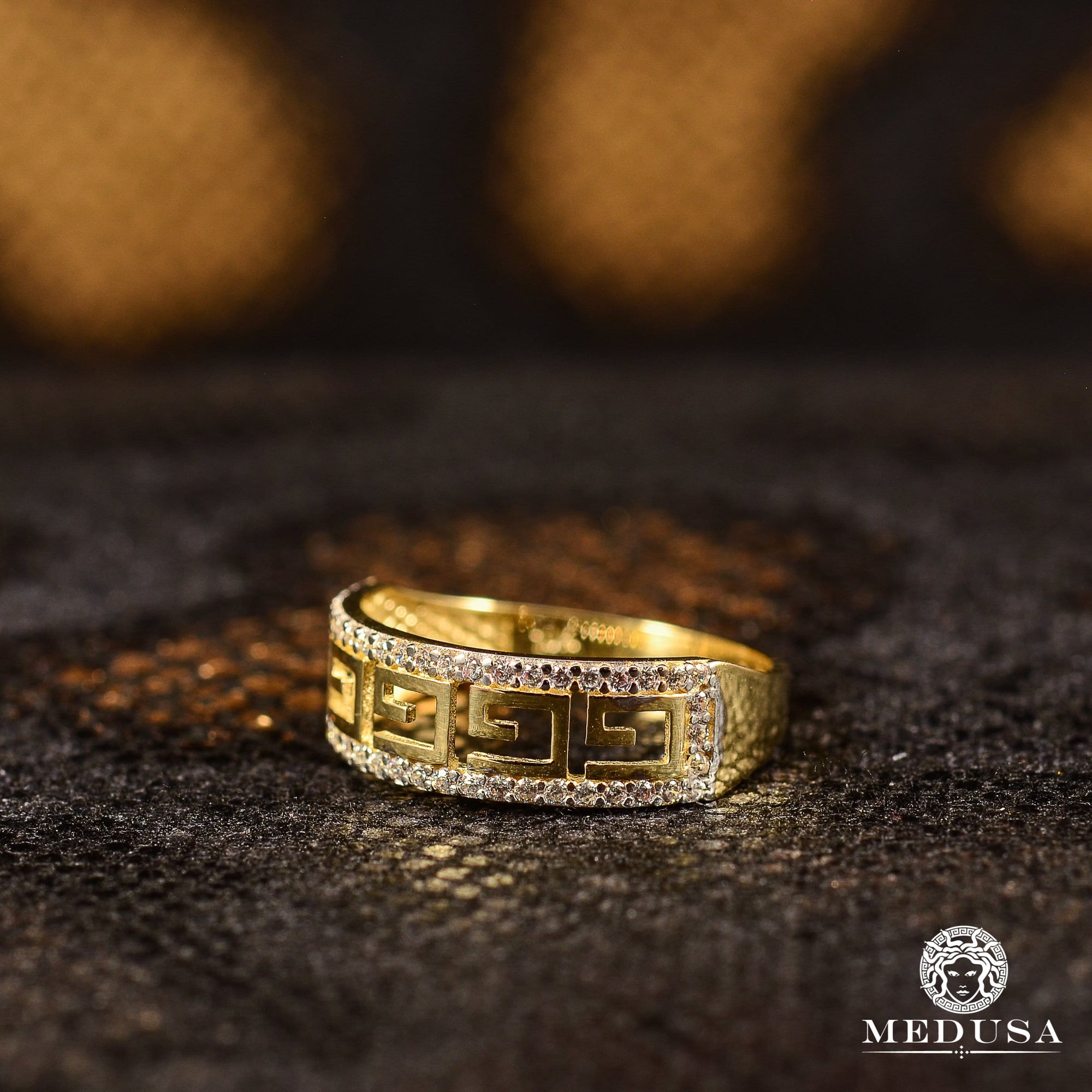 Bague en Or 10K | Bague Femme Diamond F9 Or Jaune