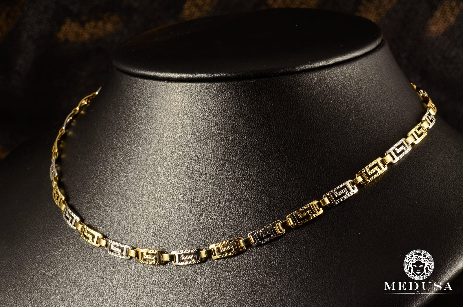 10K Gold Necklace | Elegant Women's Necklace X4 Gold 2 Tones