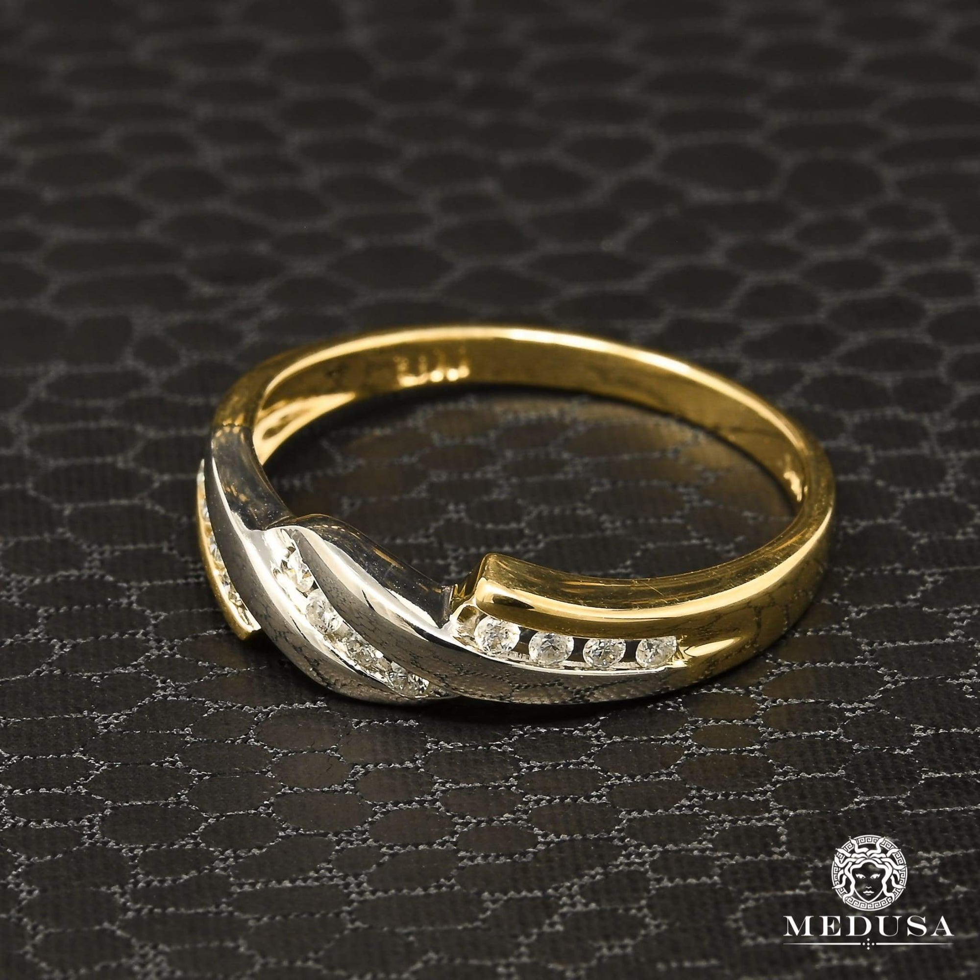 14K Gold Diamond Ring | Fairy D2 Women's Ring - 13PT Diamond / 2 Tone Gold