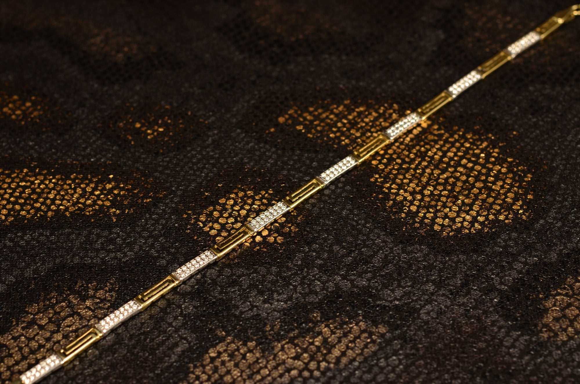 Bracelet en Or 10K | Bracelet Femme Fancy F1 Or 2 Tons