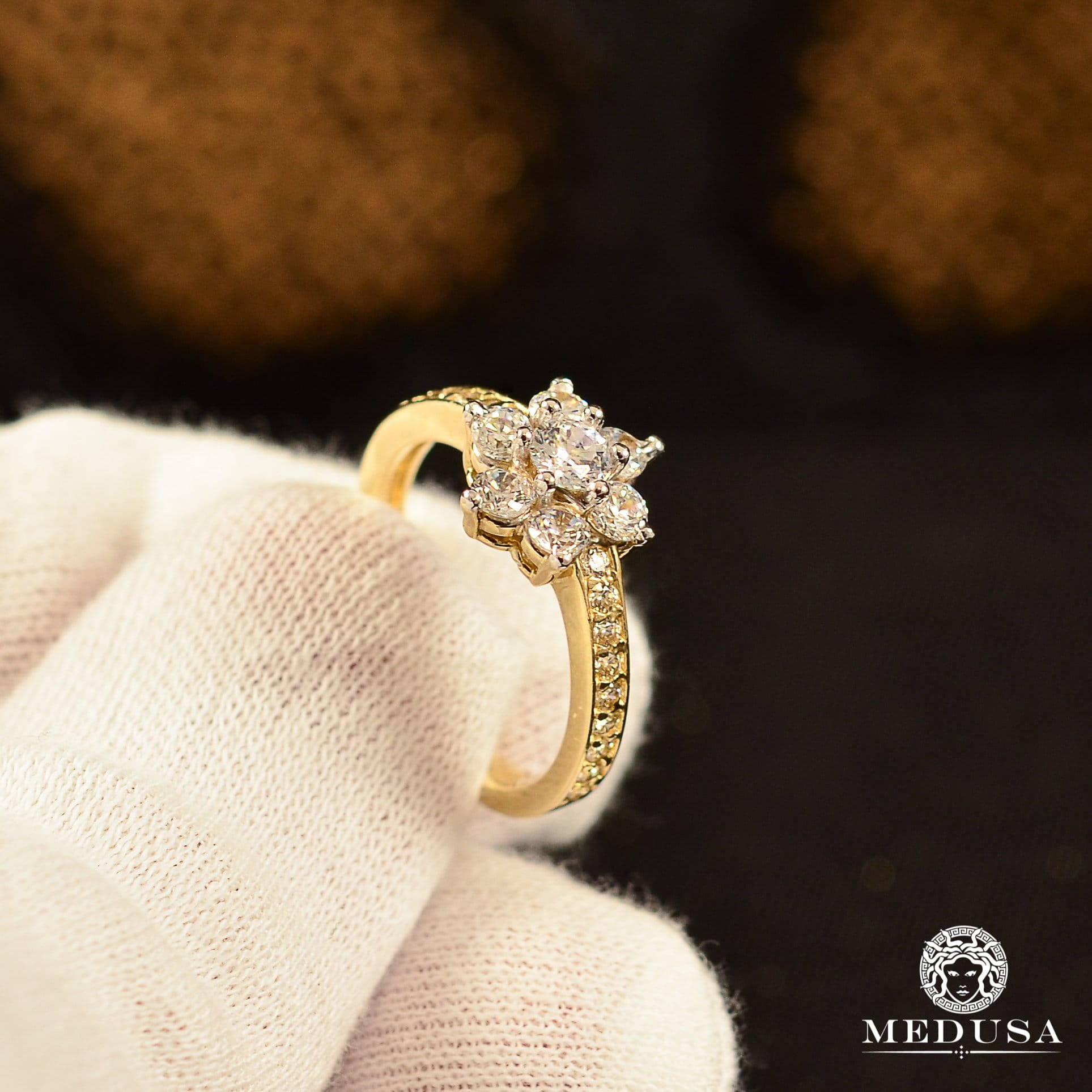 Bague en Or 10K | Bague Femme Flower F1