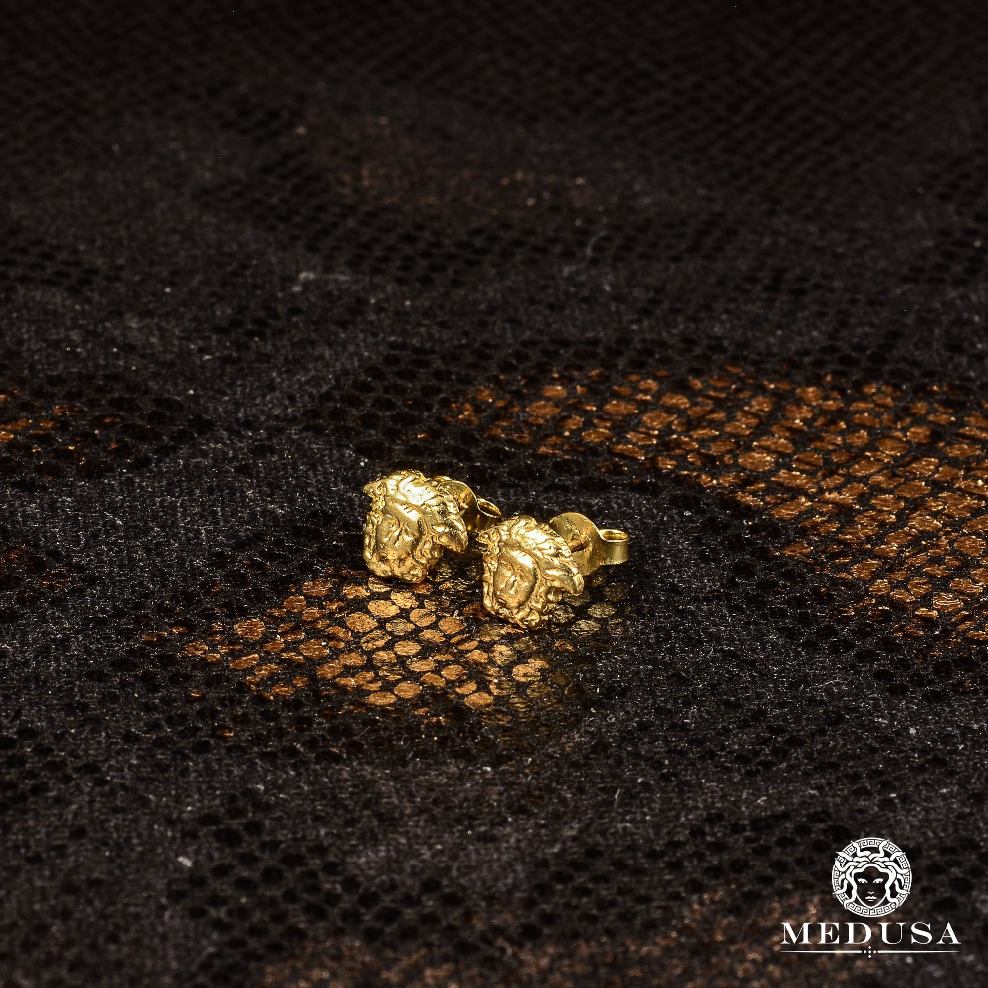 10K Gold Studs | Forehead F1 Earrings 7mm / Yellow Gold