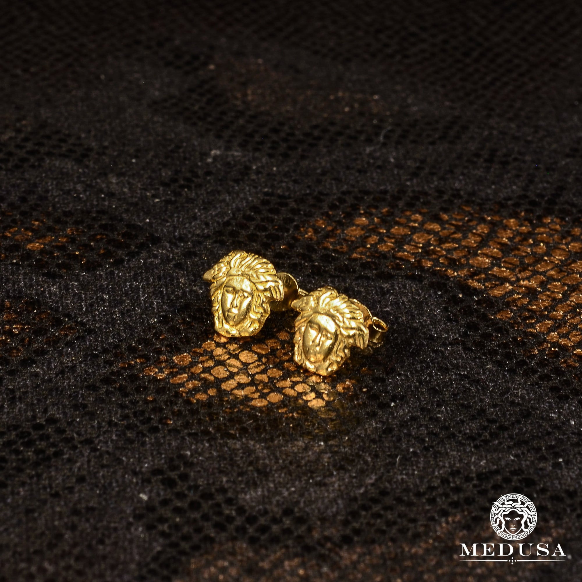 10K Gold Studs | Forehead F1 Earrings 9mm / Yellow Gold