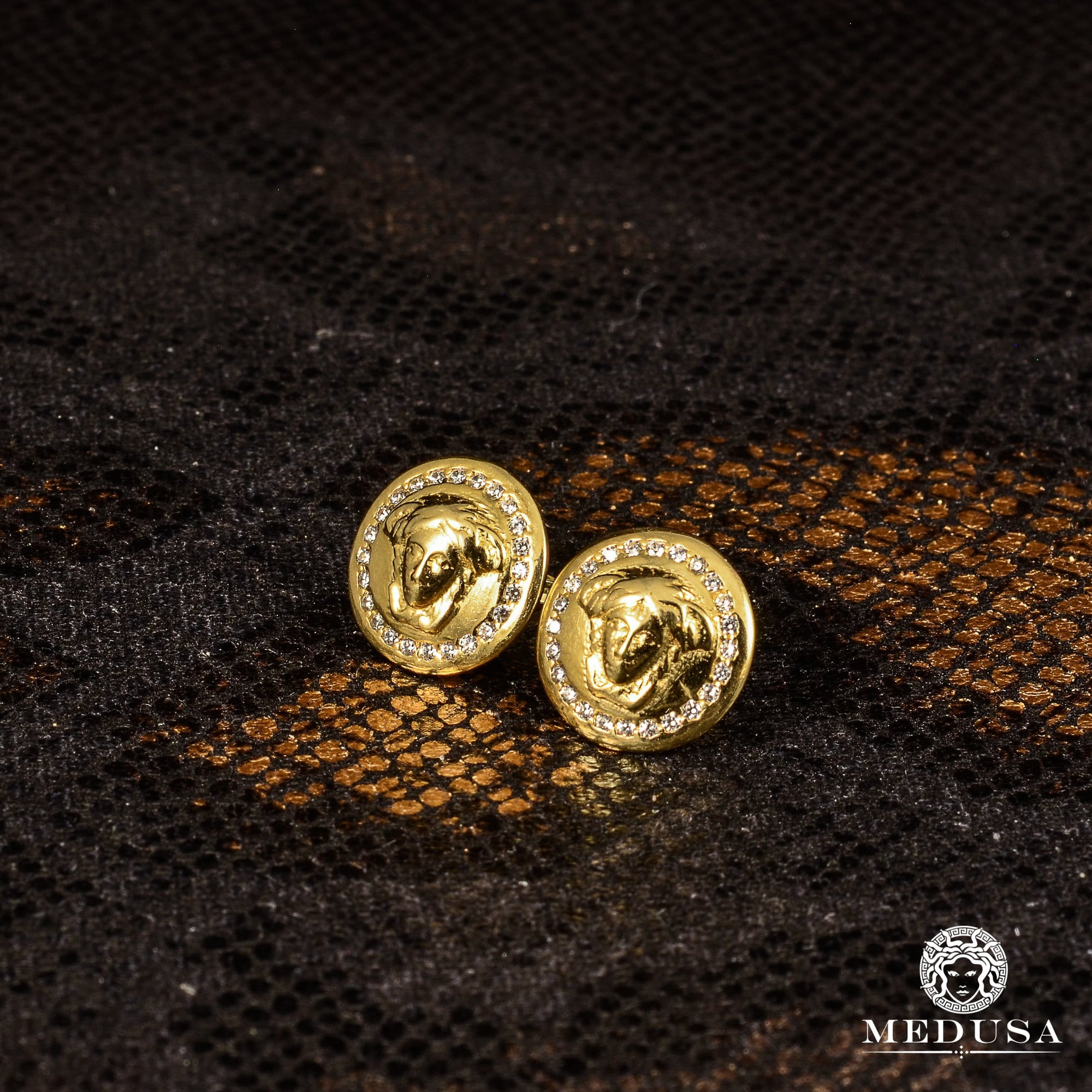 Studs en Or 10K | Boucles d’Oreilles Forehead F4 Or Jaune