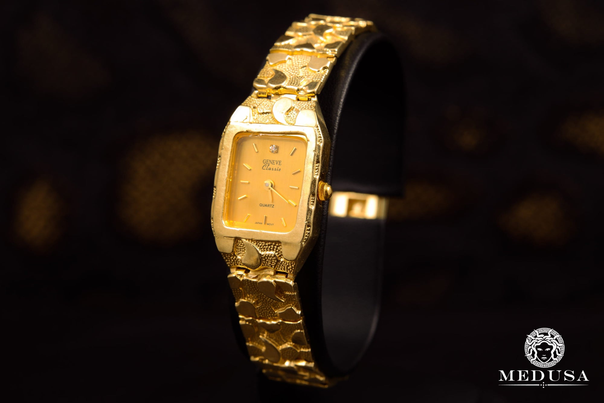 Montre en Or 10K | Montre Femme Genève F1 - Nugget Or Jaune
