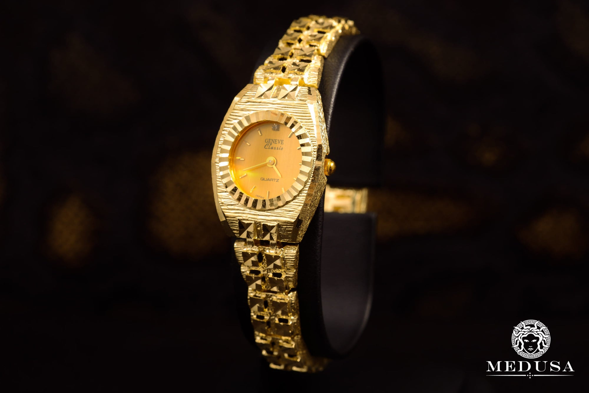 Montre en Or 10K | Montre Femme Genève F2 - Nugget Or Jaune