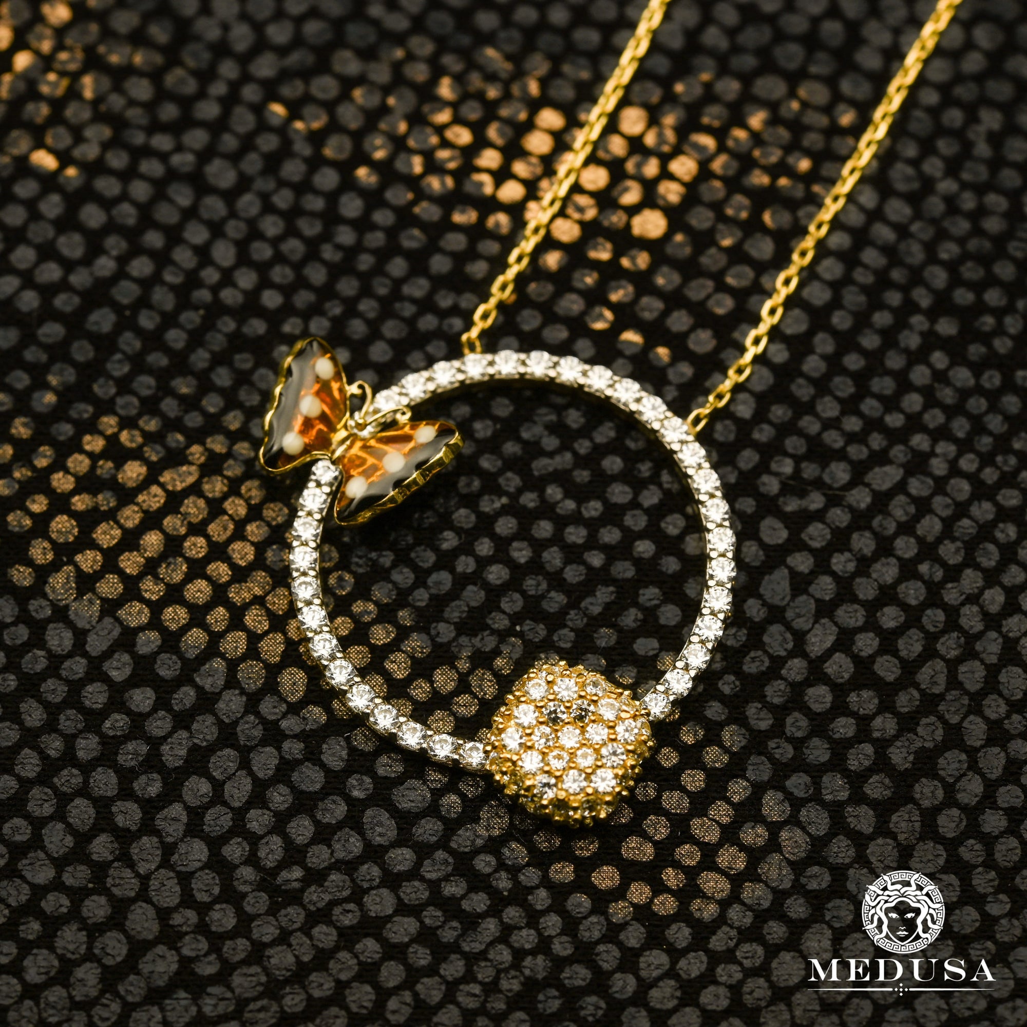 10K Gold Necklace | Girly Women's Necklace F15 Yellow Gold