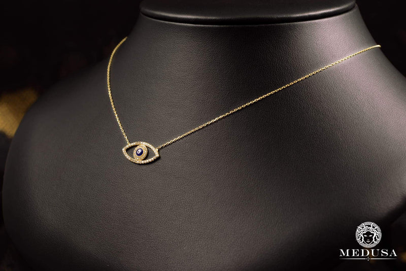 10K Gold Necklace | Woman Girly Necklace F2 Yellow Gold