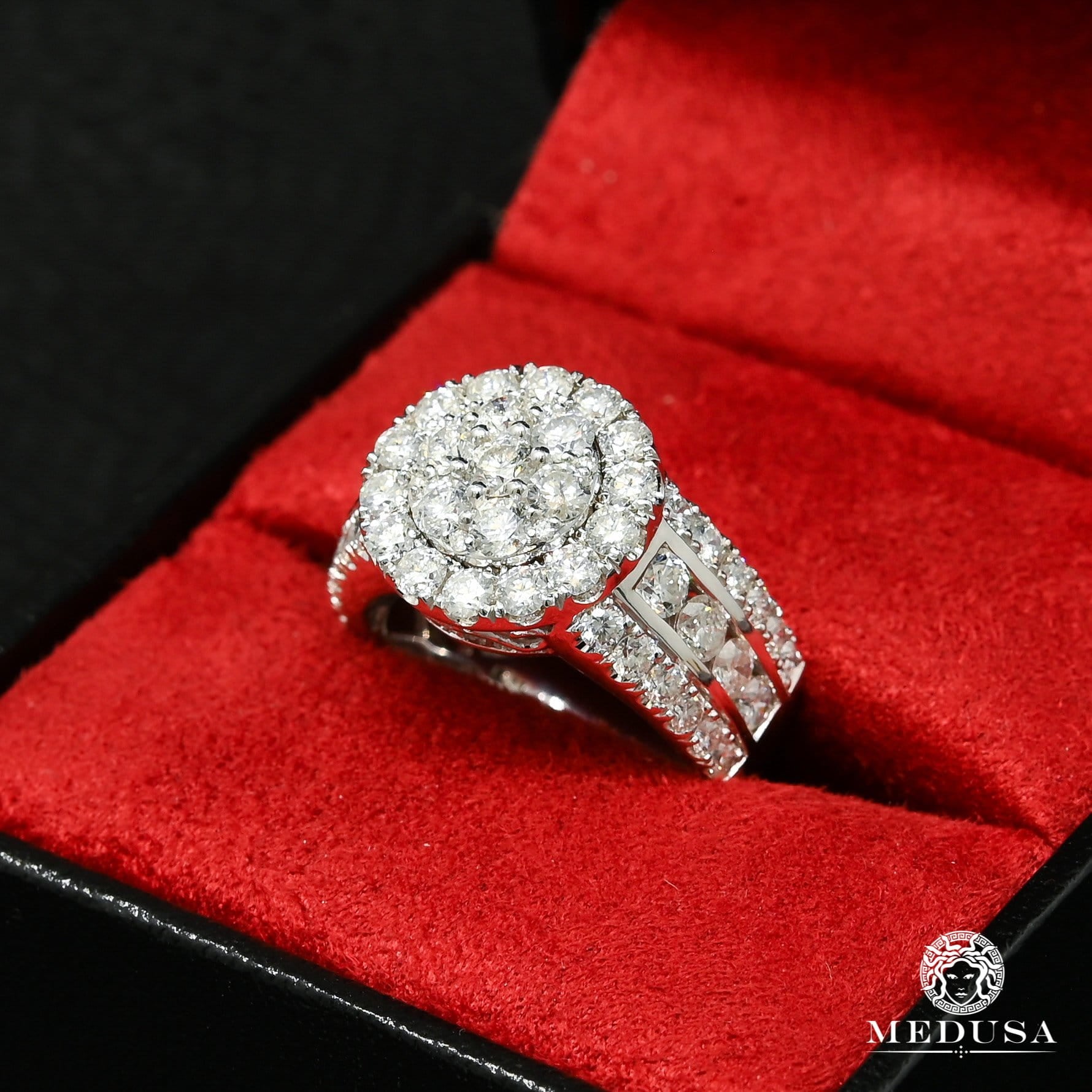 14K Gold Diamond Ring | Women&#39;s Ring Glass D2 - Diamond