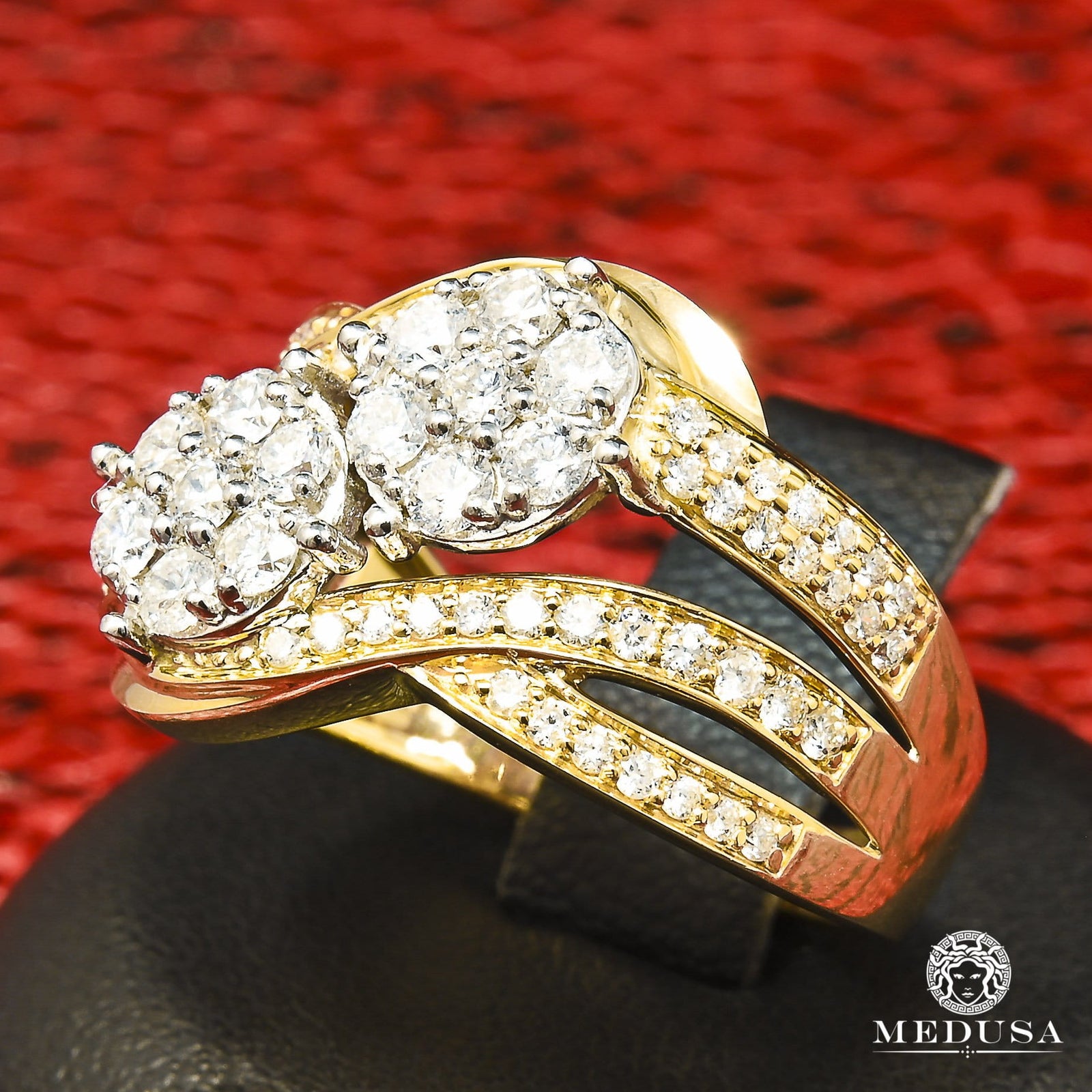 10K Gold Diamond Ring | Glass D3 Women's Ring - Diamond 1.00CT / 2 Tone Gold