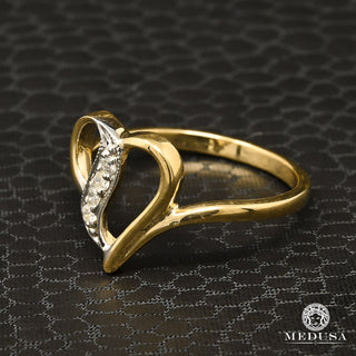Heart D4 - Diamond  - 6PT / Gold 2 Tones
