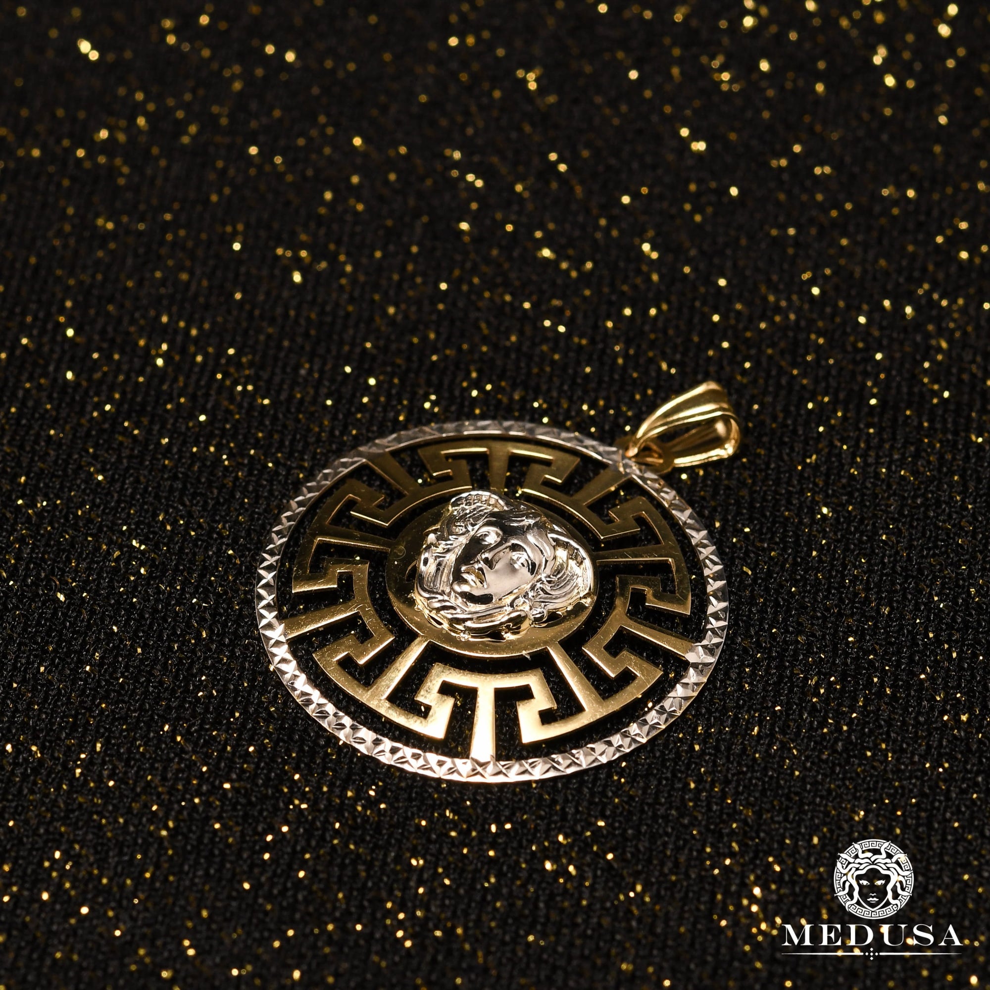 10K Gold Pendant | Medallion Hera F3 Gold 2 Tones