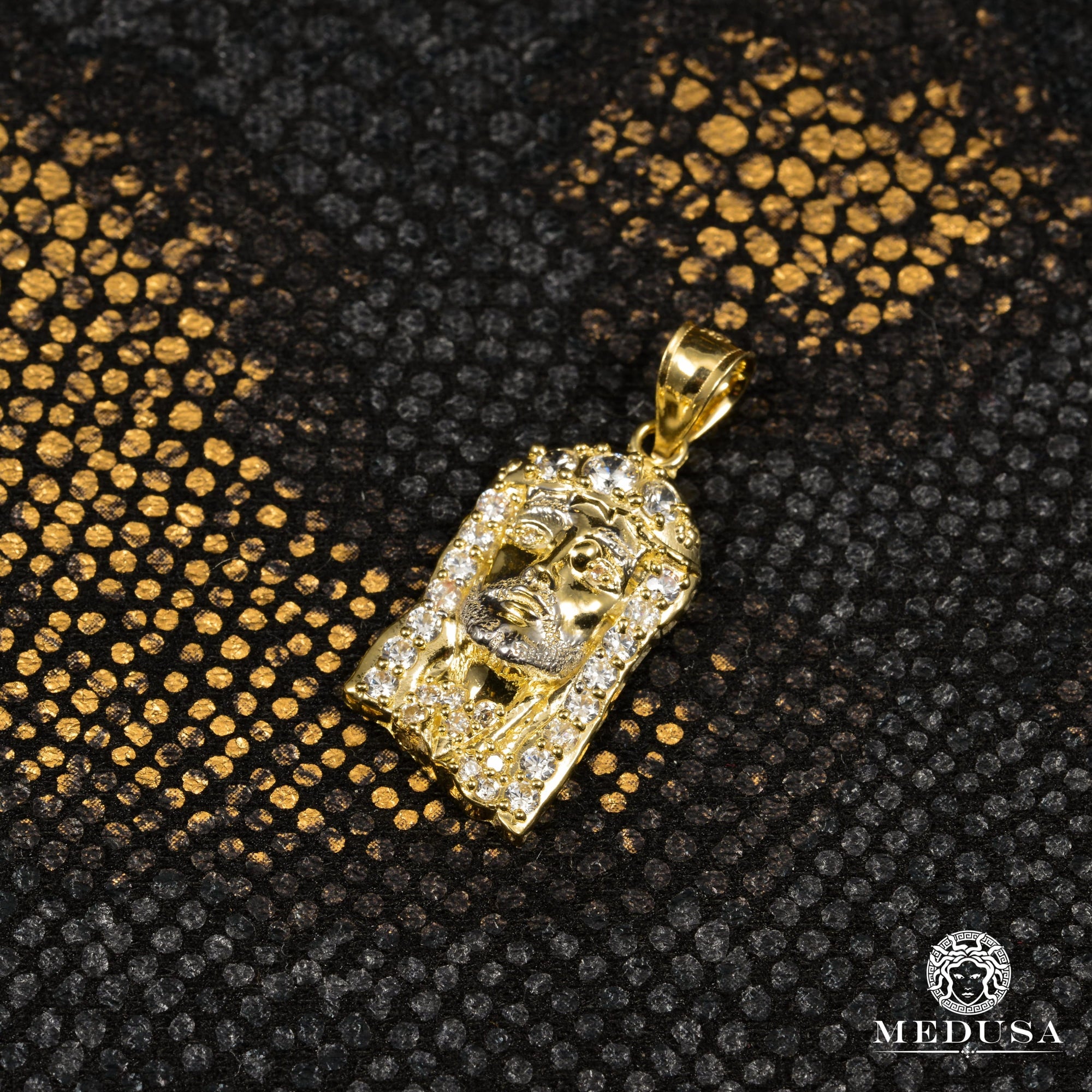 Pendentif en Or 10K | Pendentif Divers Jesus X7 19mm / Or 2 Tons