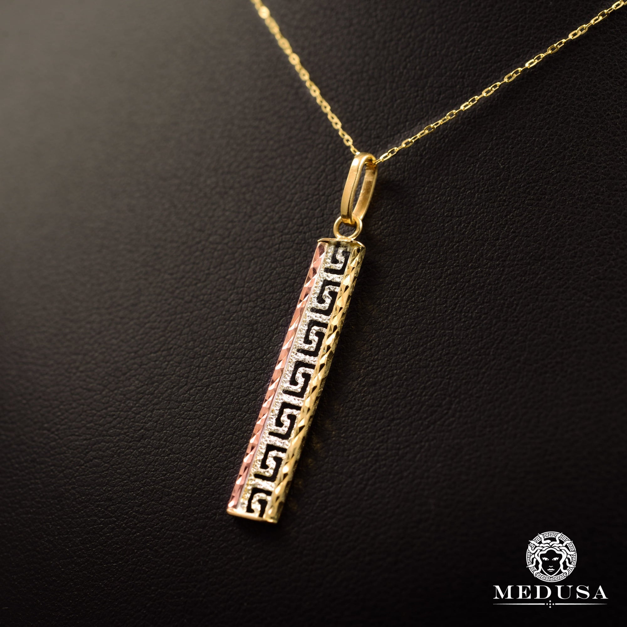 Collier en Or 10K | Collier Femme Mini-Chaîne avec Pendentif Vie