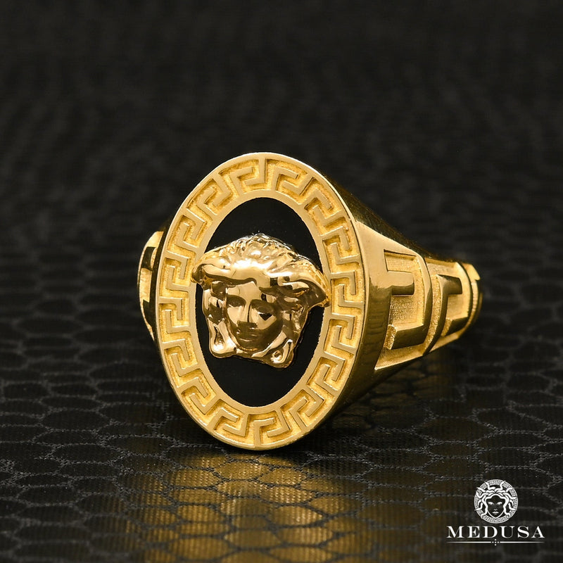 10K Gold Ring | Men&#39;s Ring Mirror H28 Yellow Gold