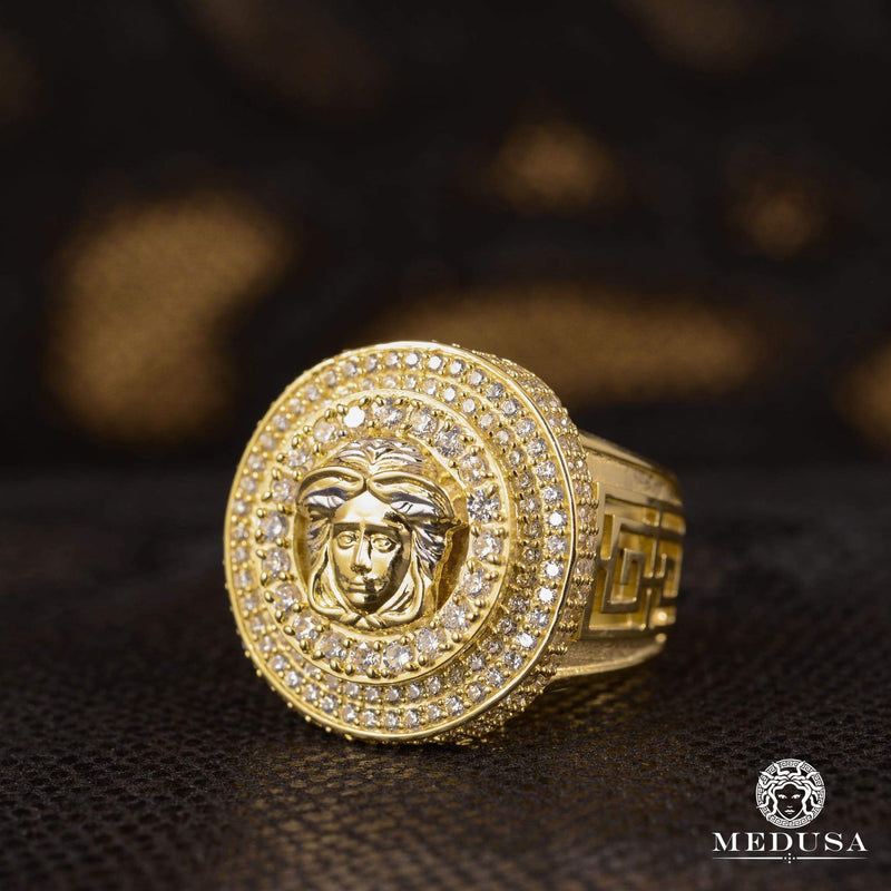 10K Gold Ring | Men&#39;s Ring Mirror H7 Yellow Gold
