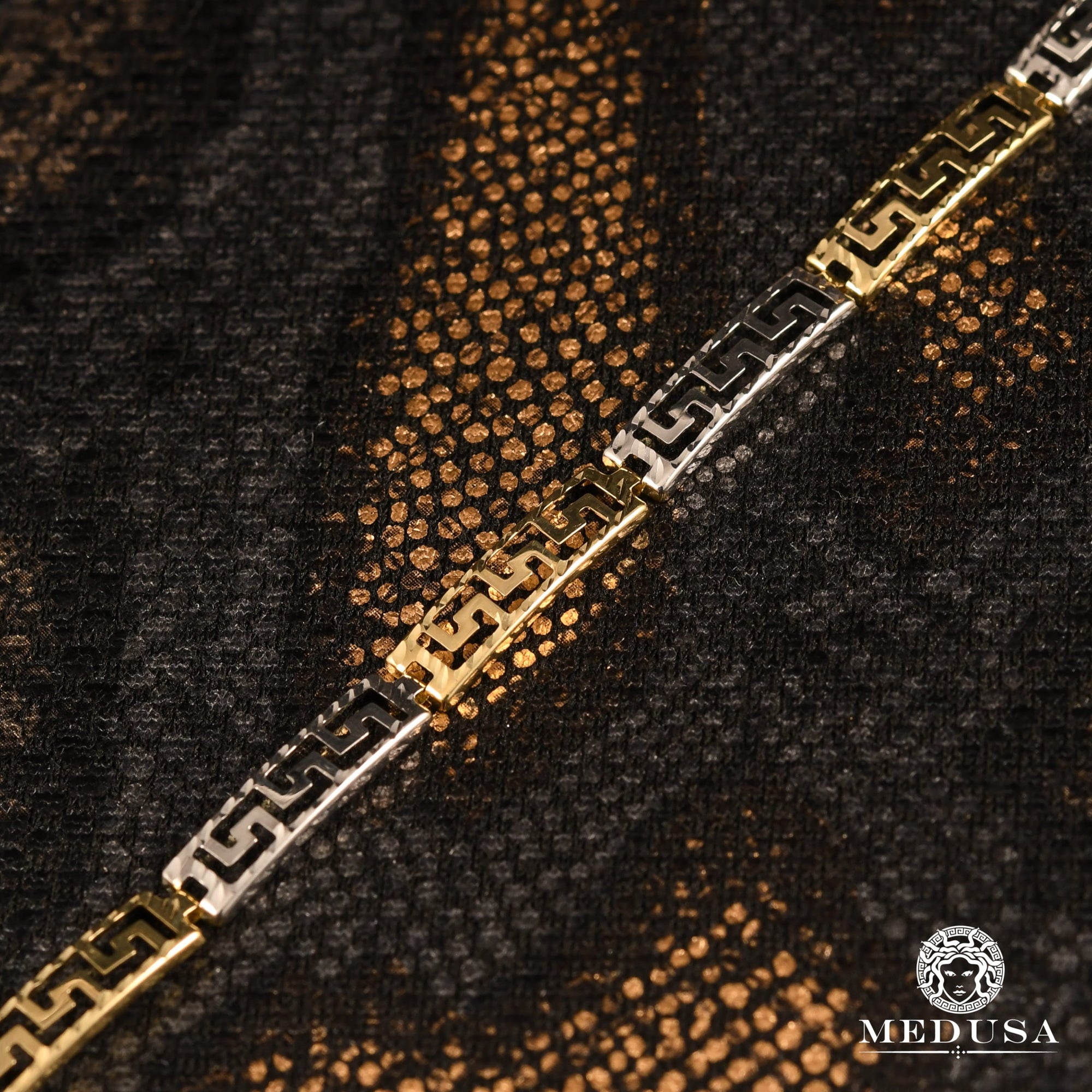 10K Gold Bracelet | Women's Bracelet Ornate F1 Gold 2 Tones