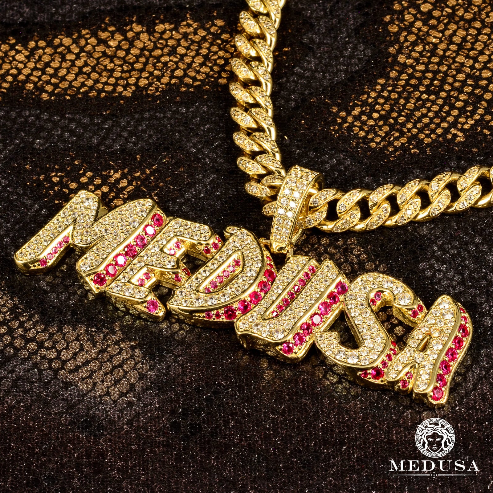 Custom Gold Pendant | Custom Jewelry Pendant 6 Letter Cartoon 3D Zircon / Yellow Gold