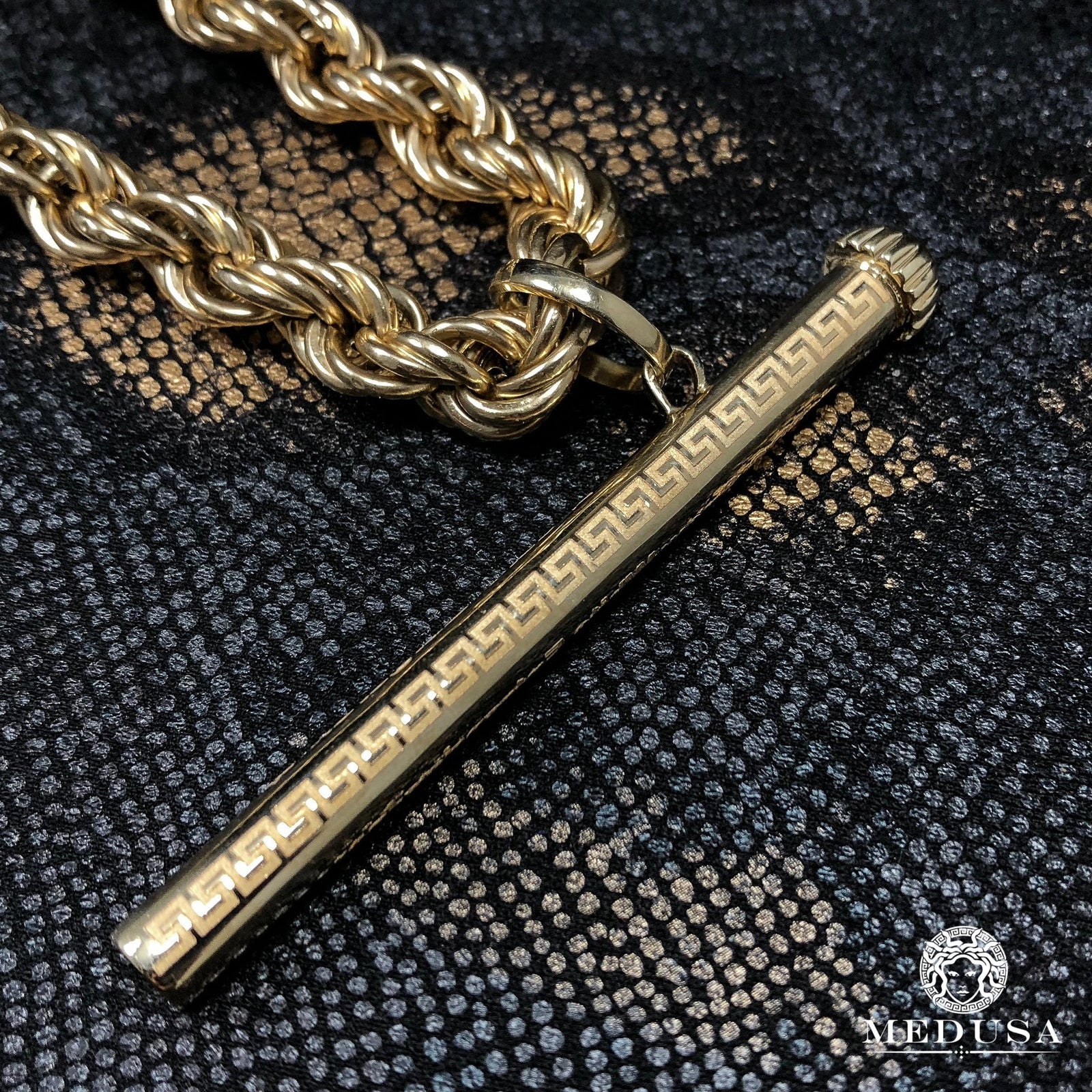 Custom Gold Pendant | Custom Jewelry Coke Pipe Accessory Pendant Yellow Gold