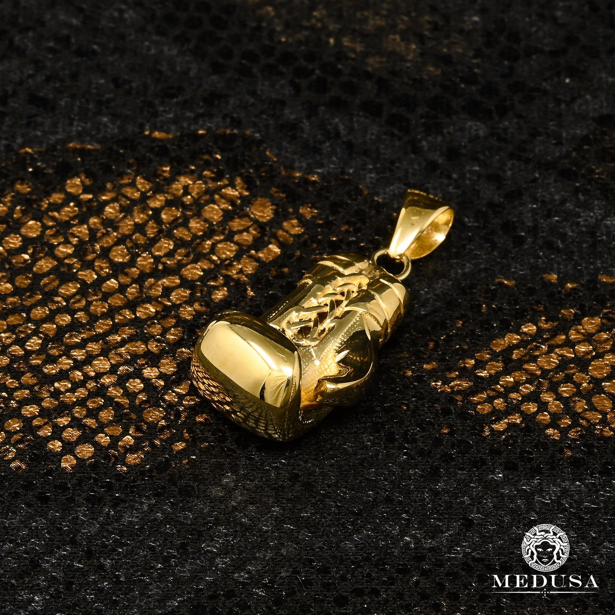 10K Gold Pendant | Miscellaneous Pugilism X5 Yellow Gold Pendant