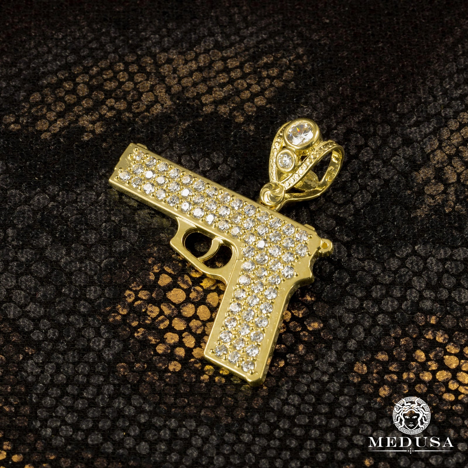 10K Gold Pendant | Divers Rifle X2 Yellow Gold Pendant