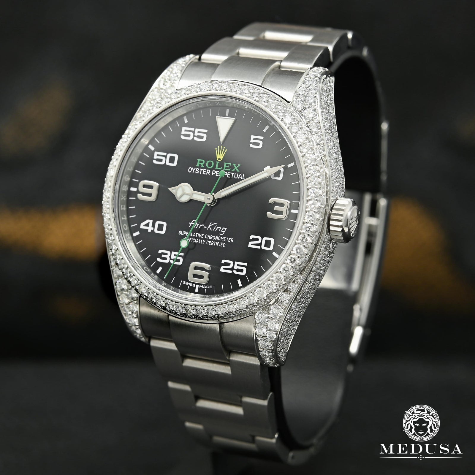 Montre Rolex | Montre Homme Rolex Air-King 40mm - Honeycomb Case Stainless