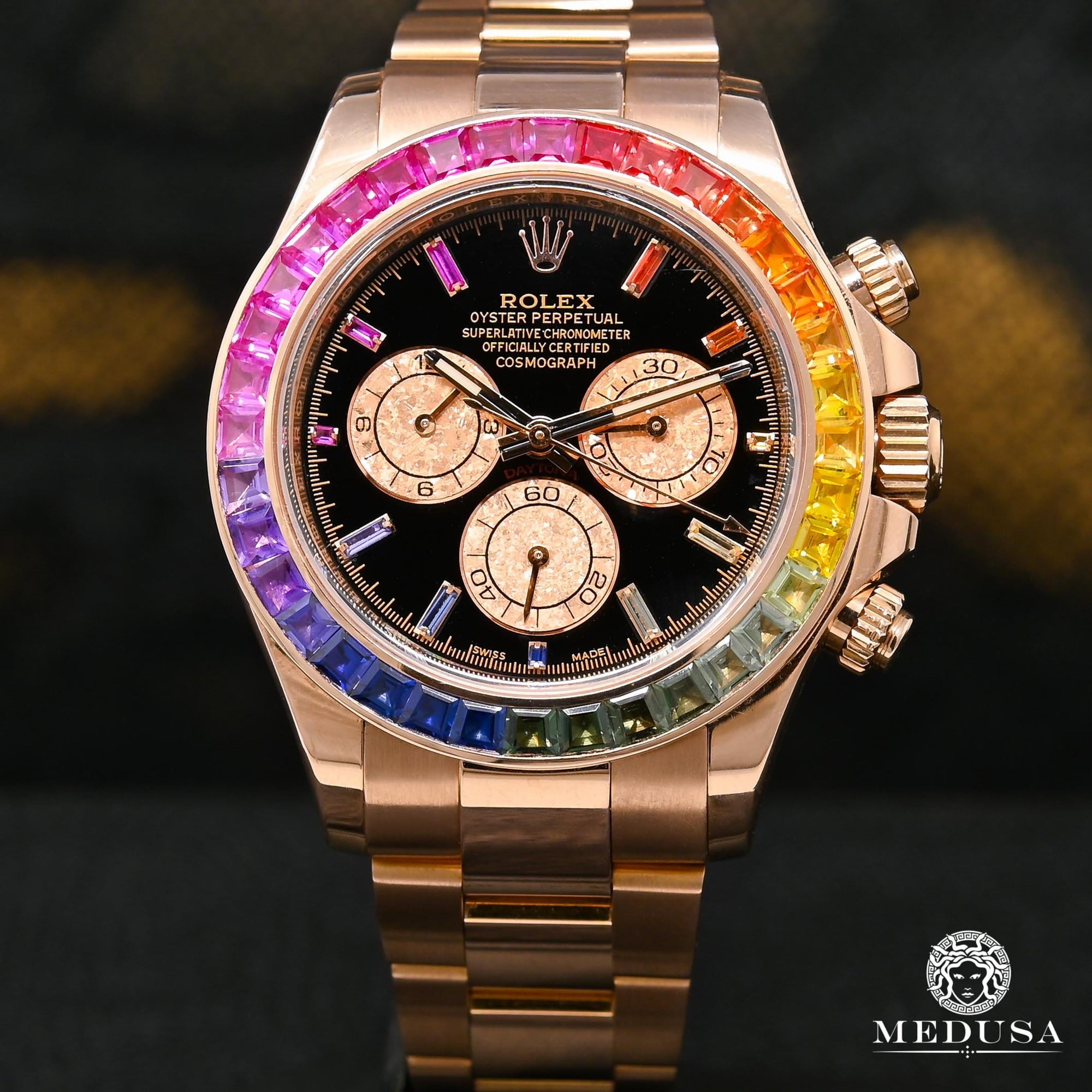 Rolex watch | Rolex Cosmograph Daytona 40mm Men&#39;s Watch - Rainbow Rose Gold