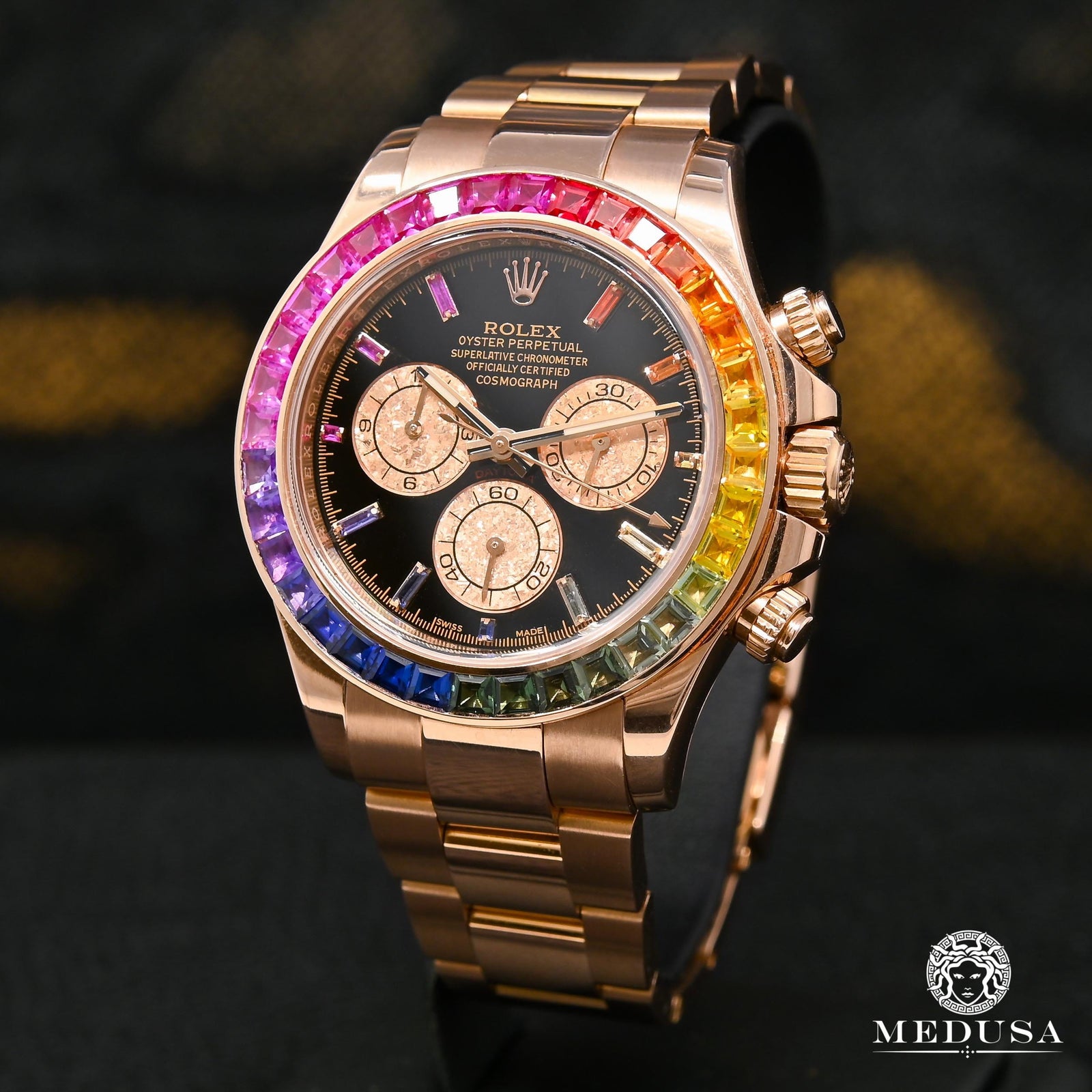 Rolex watch | Rolex Cosmograph Daytona 40mm Men's Watch - Rainbow Rose Gold
