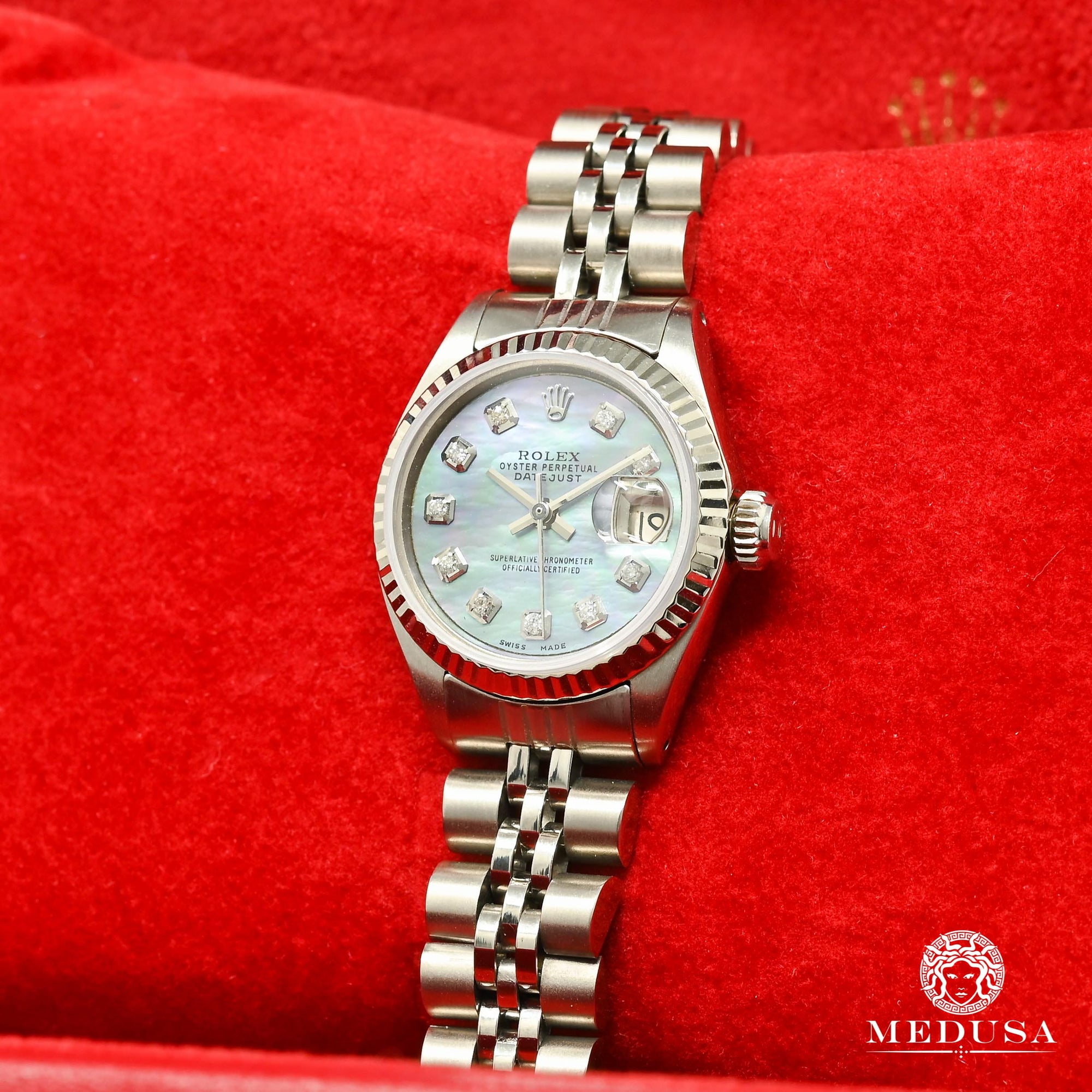 Montre Rolex | Montre Femme Rolex Datejust 26mm - Blue Stainless Stainless