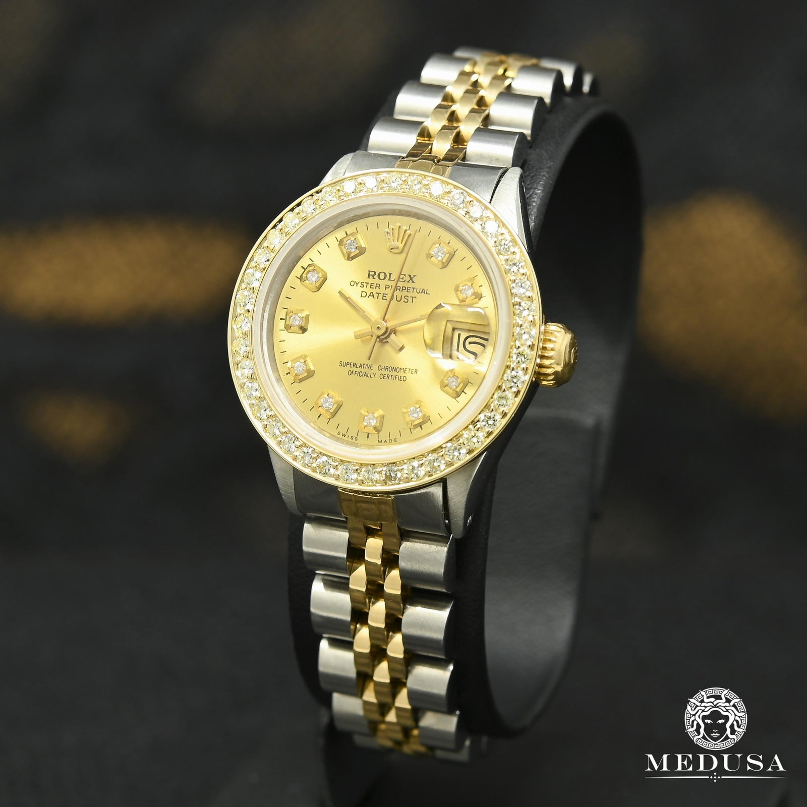 Montre Rolex | Montre Femme Rolex Datejust 26mm - Champagne Or 2 Tons