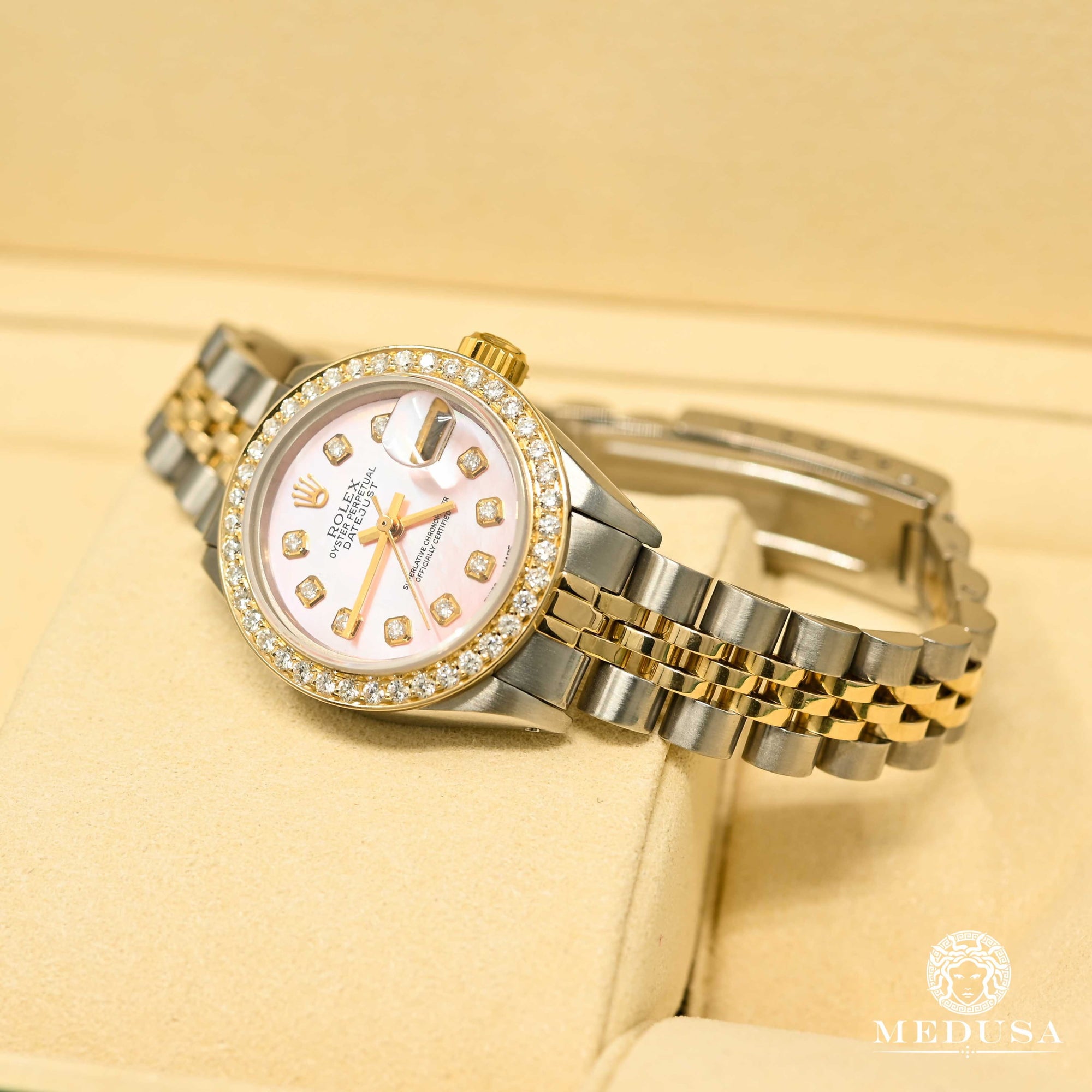 Montre Rolex | Montre Femme Rolex Datejust 26mm - Pink Or 2 Tons