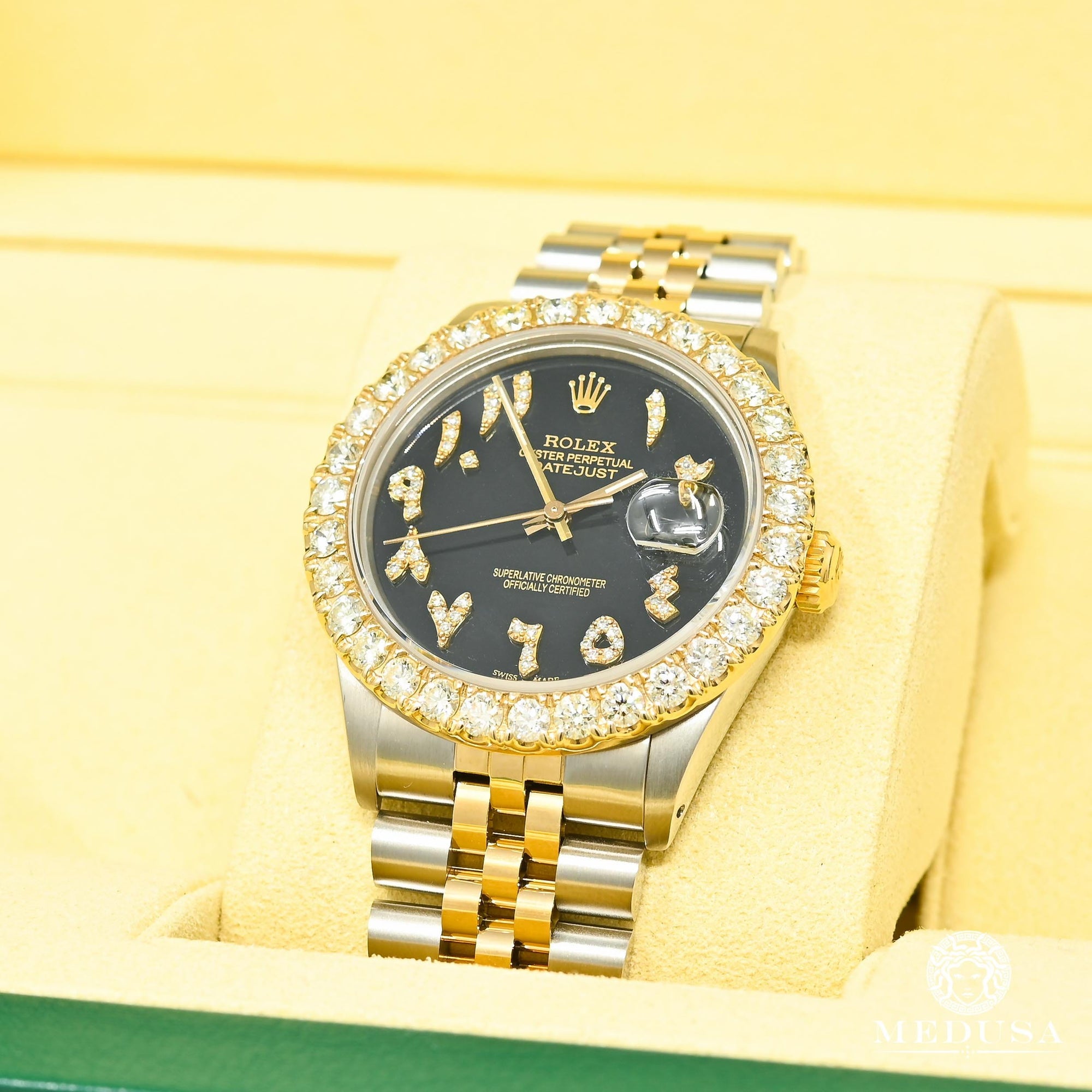 Rolex watch | Rolex Datejust 36mm Men&#39;s Watch - Black Arabic Gold 2 Tones