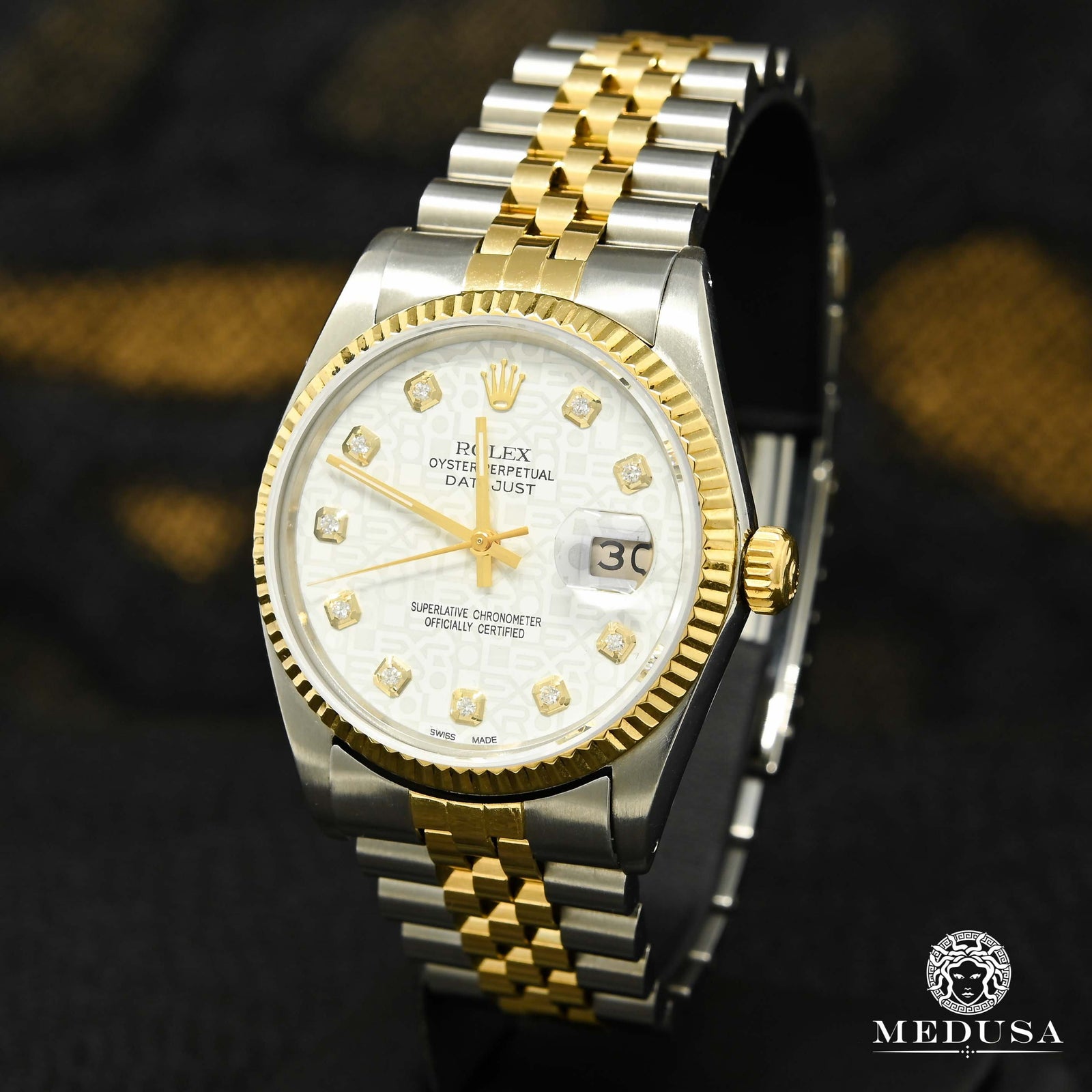 Rolex watch | Men's Rolex Datejust Watch 36mm - White Dial Jubilee Gold 2 Tones