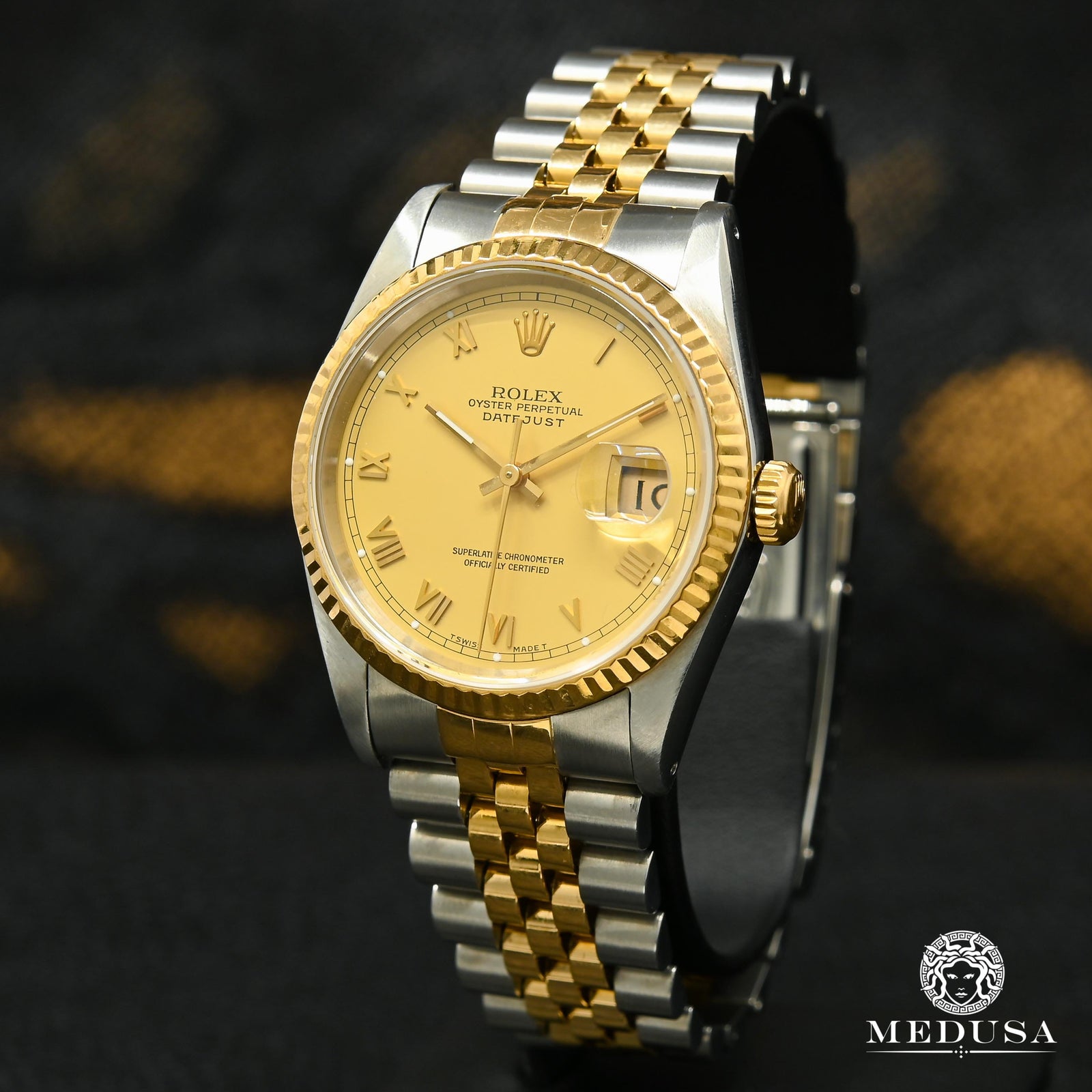 Rolex watch | Rolex Datejust 36mm Men's Watch - Roman Champagne Gold 2 Tones