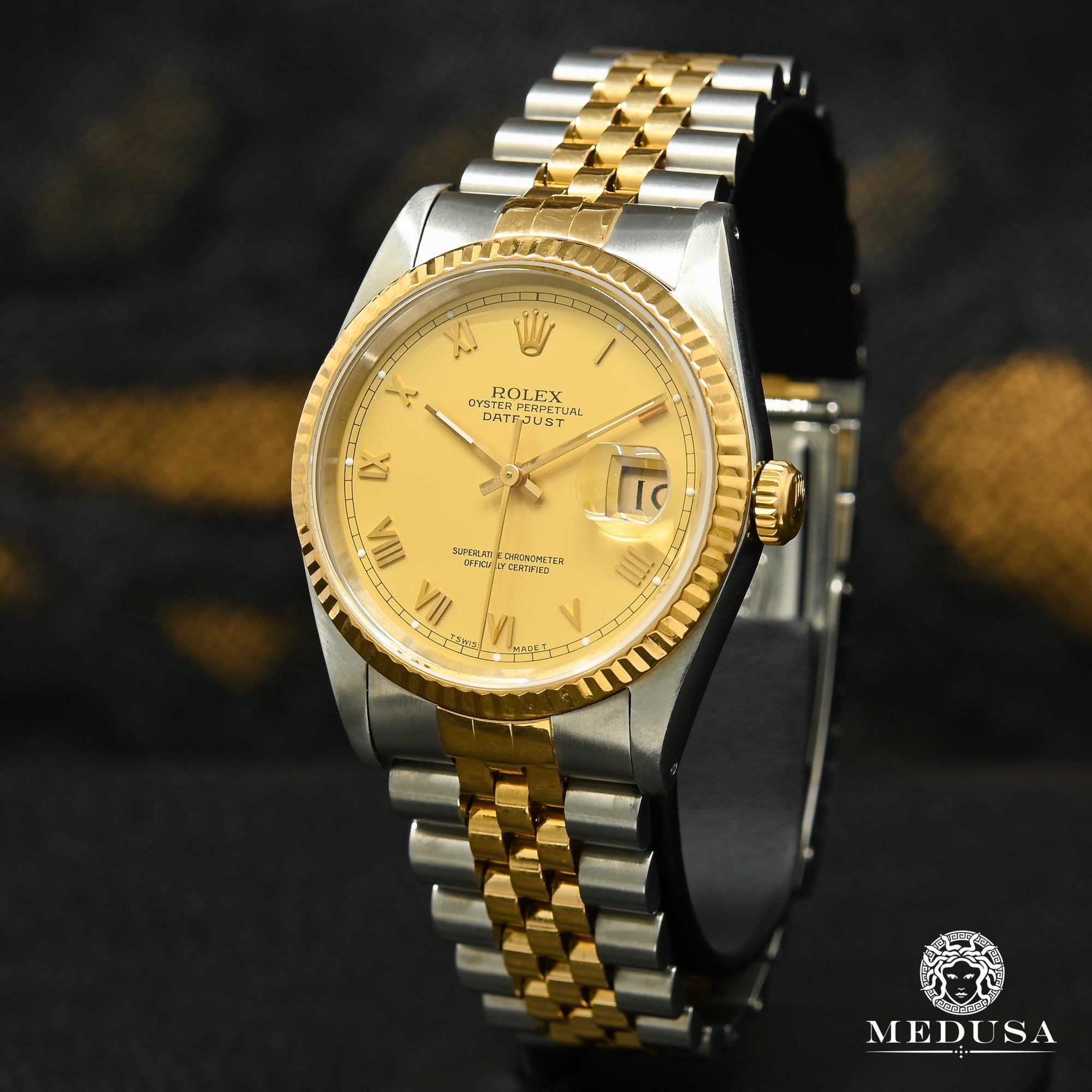 Rolex watch | Rolex Datejust 36mm Men's Watch - Roman Champagne Gold 2 Tones
