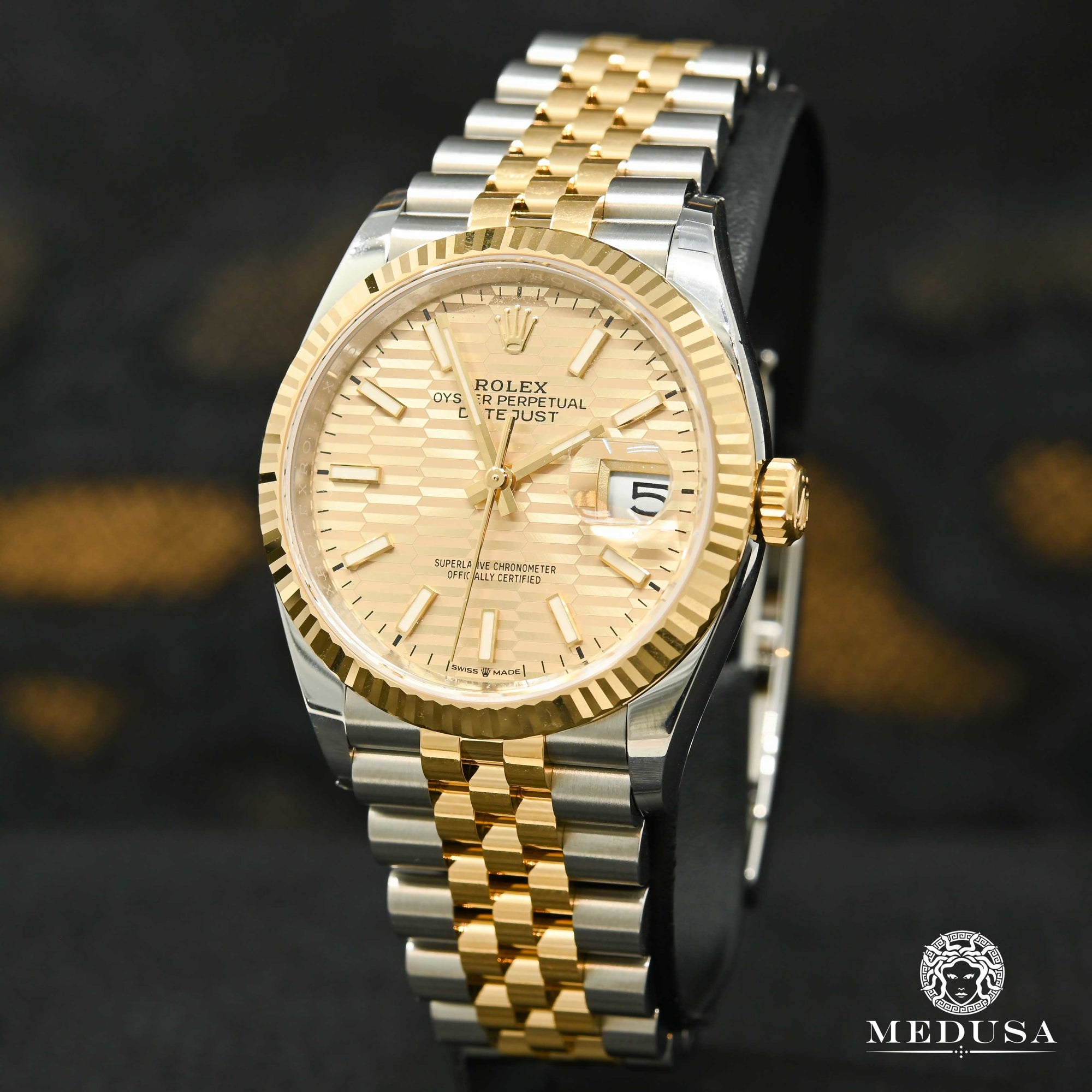 Rolex watch | Rolex Datejust Men's Watch 36mm - Jubilee Champagne 2 Tone Gold Pattern