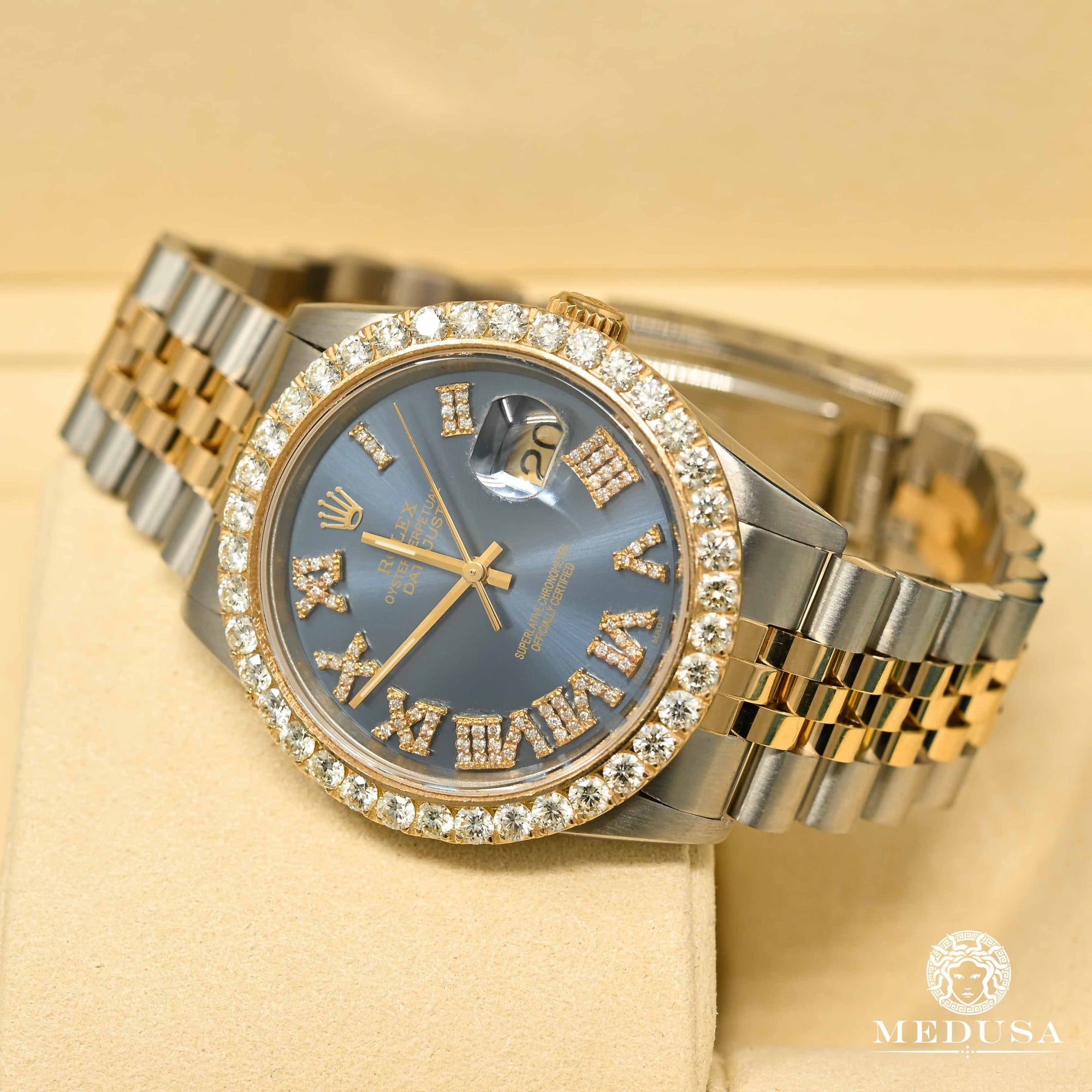 Rolex watch | Rolex Datejust Men&#39;s Watch 36mm - Navy Roman Numeral Gold 2 Tones