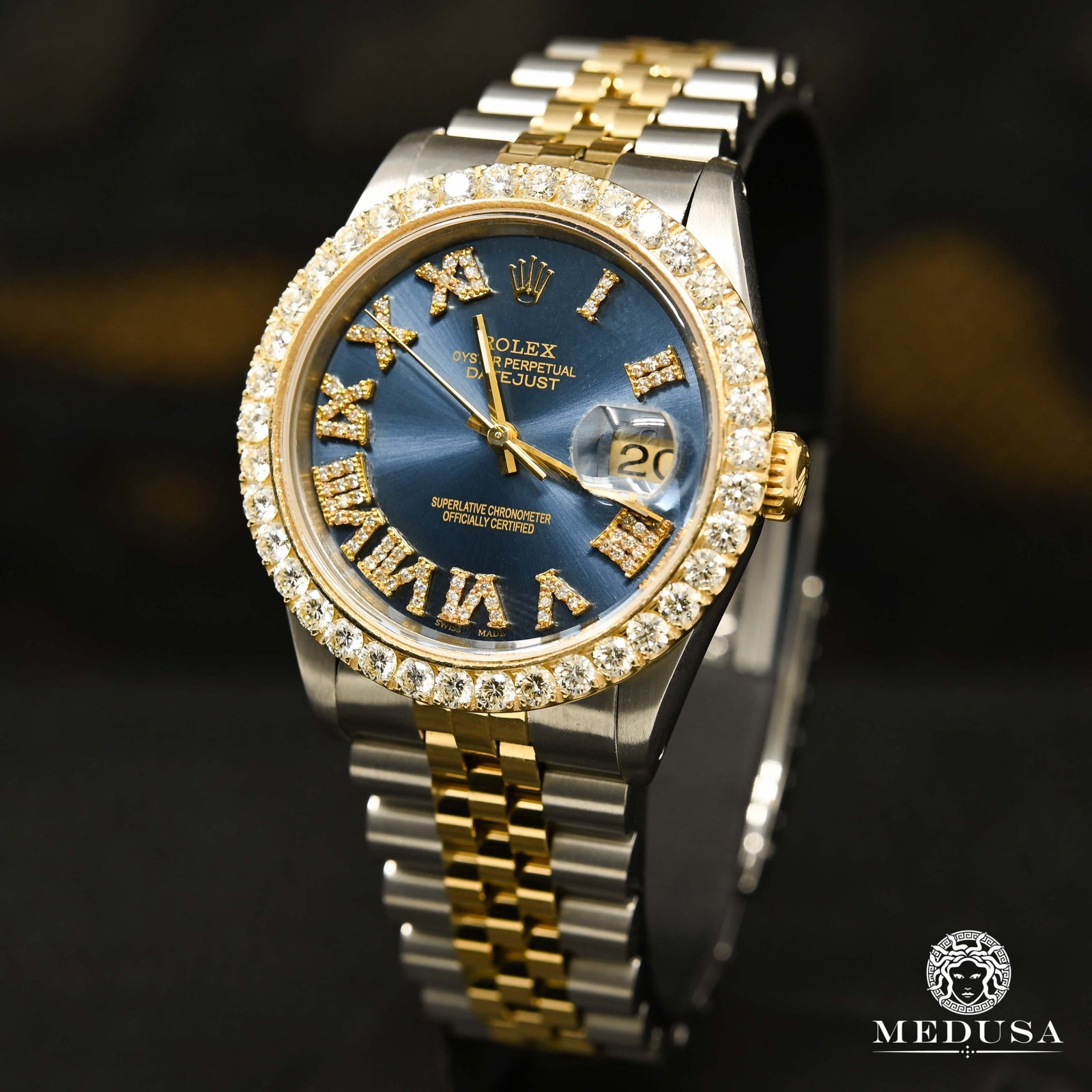 Rolex watch | Rolex Datejust Men's Watch 36mm - Navy Roman Numeral Gold 2 Tones