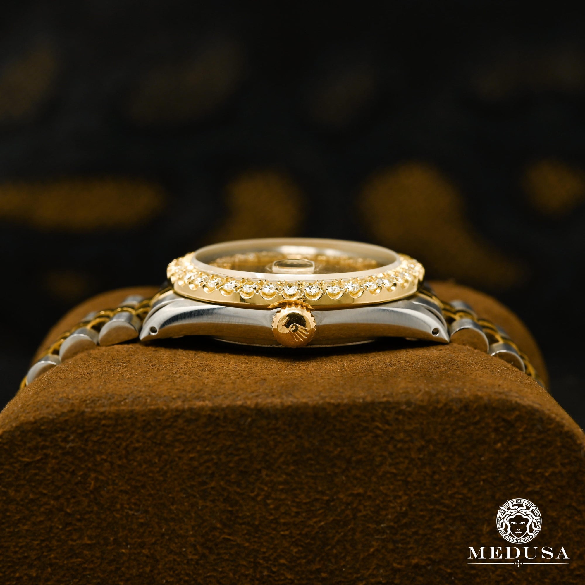 Montre Rolex | Montre Homme Rolex Datejust 36mm - Rouge Chiffre Romain Or 2 Tons