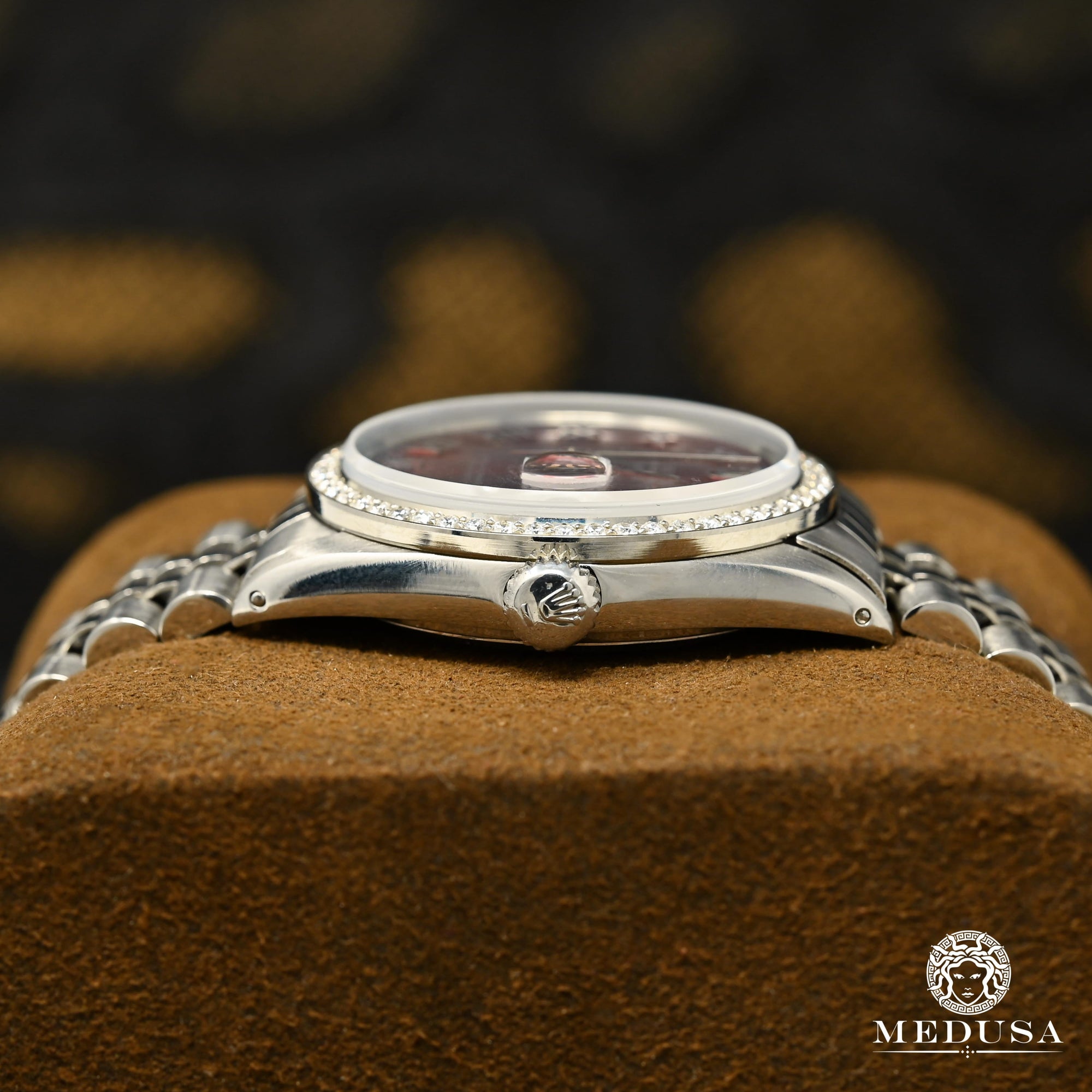 Montre Rolex | Montre Homme Rolex Datejust 36mm - Rouge Classic Iced Stainless