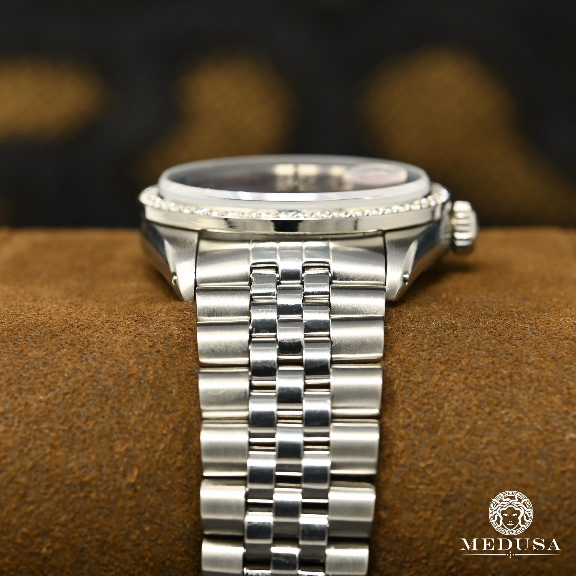 Montre Rolex | Montre Homme Rolex Datejust 36mm - Rouge Classic Romain Iced Stainless