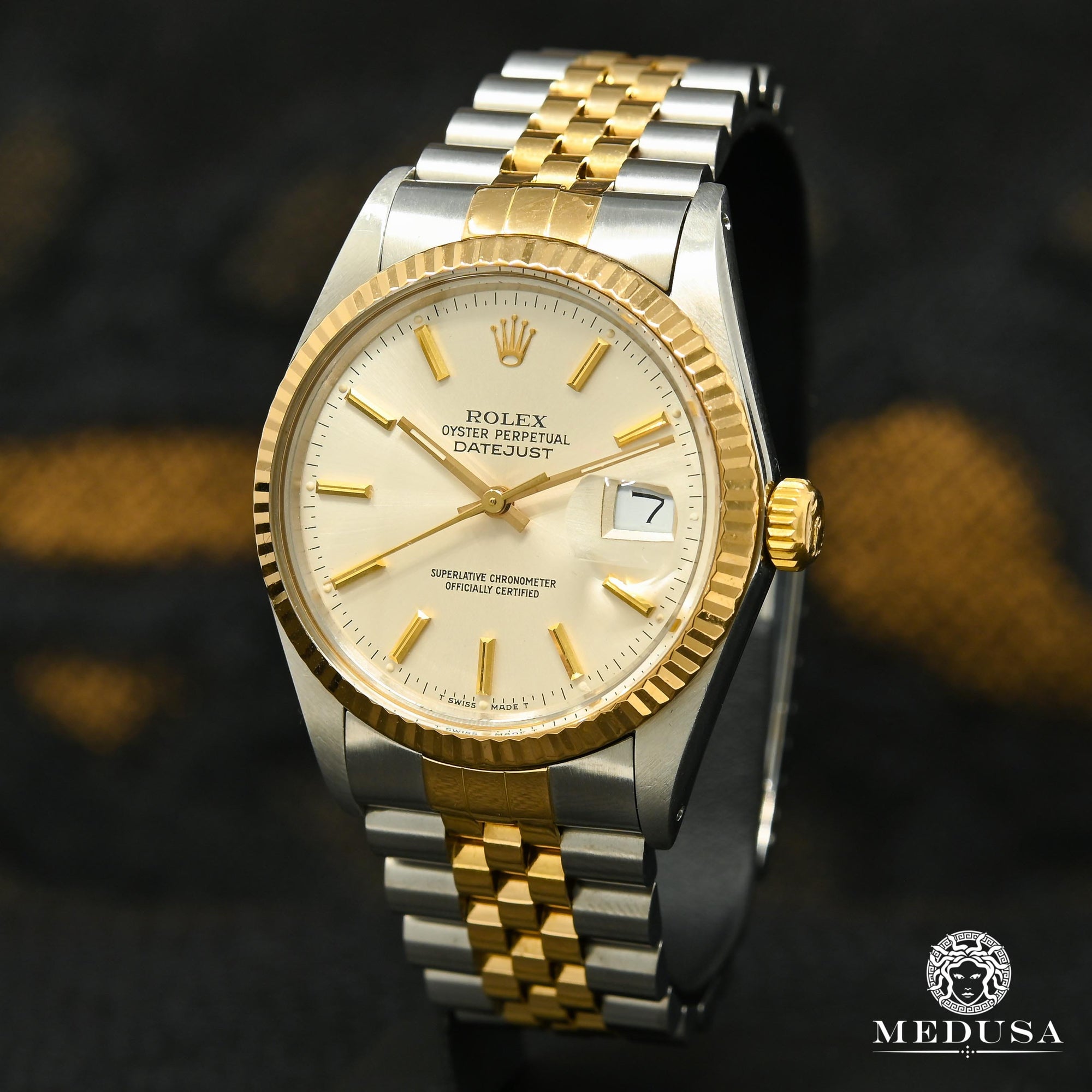 Montre Rolex | Montre Homme Rolex Datejust 36mm - Silver Stick Or 2 Tons