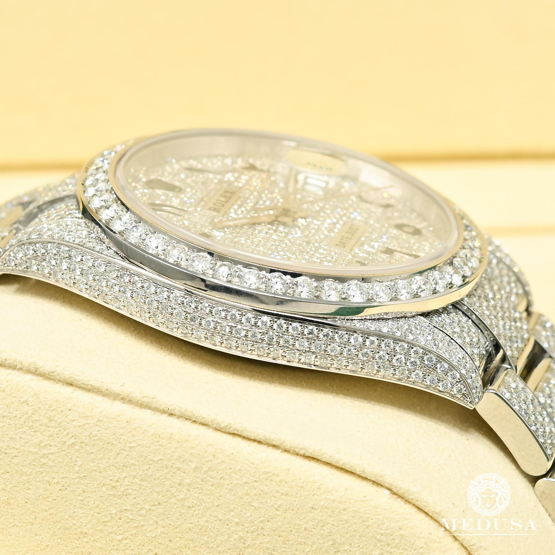 Montre Rolex | Montre Homme Rolex Datejust 41mm - Arabic Full Iced Stainless