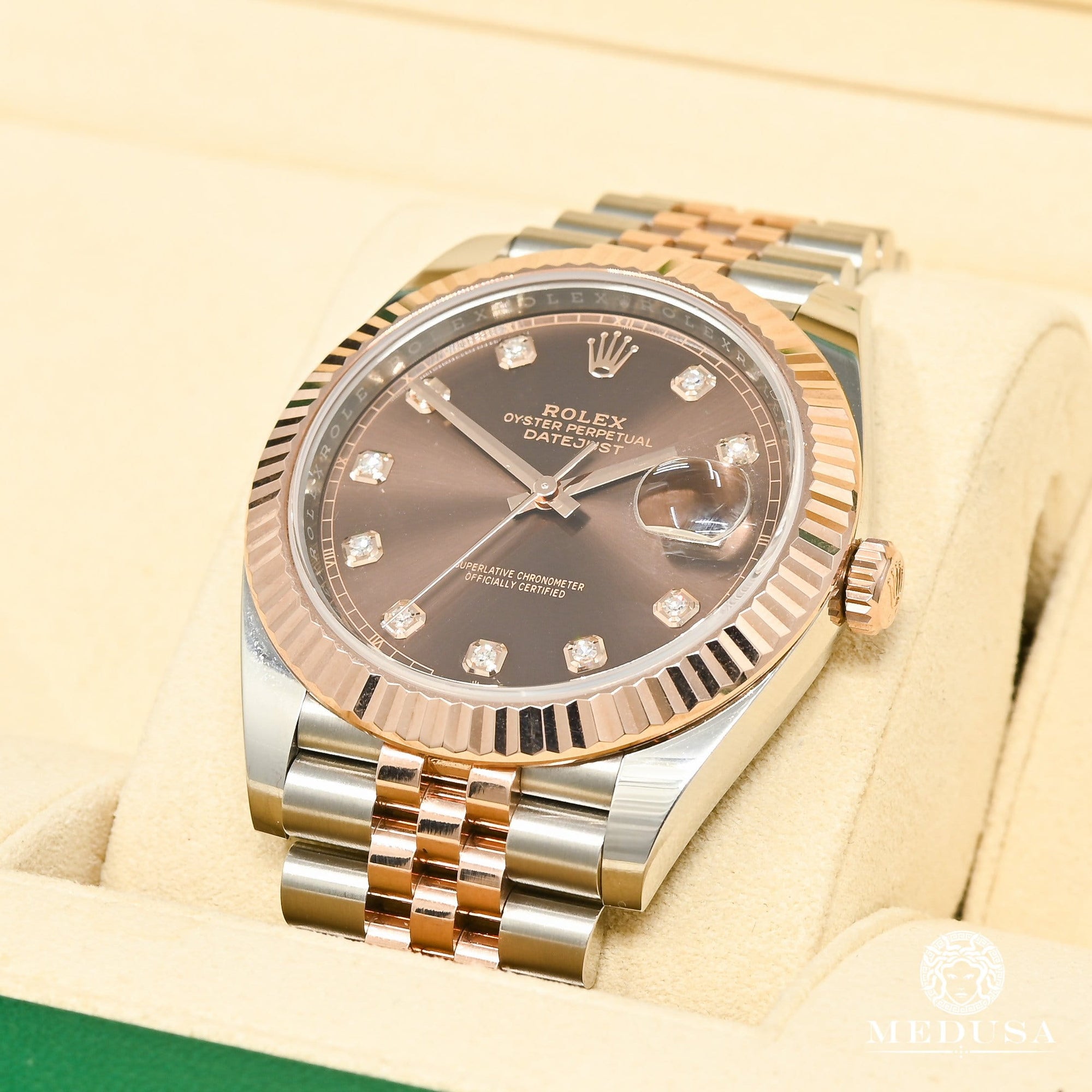 Montre Rolex | Montre Homme Rolex Datejust 41mm - Everose Chocolate Or Rose 2 Tons
