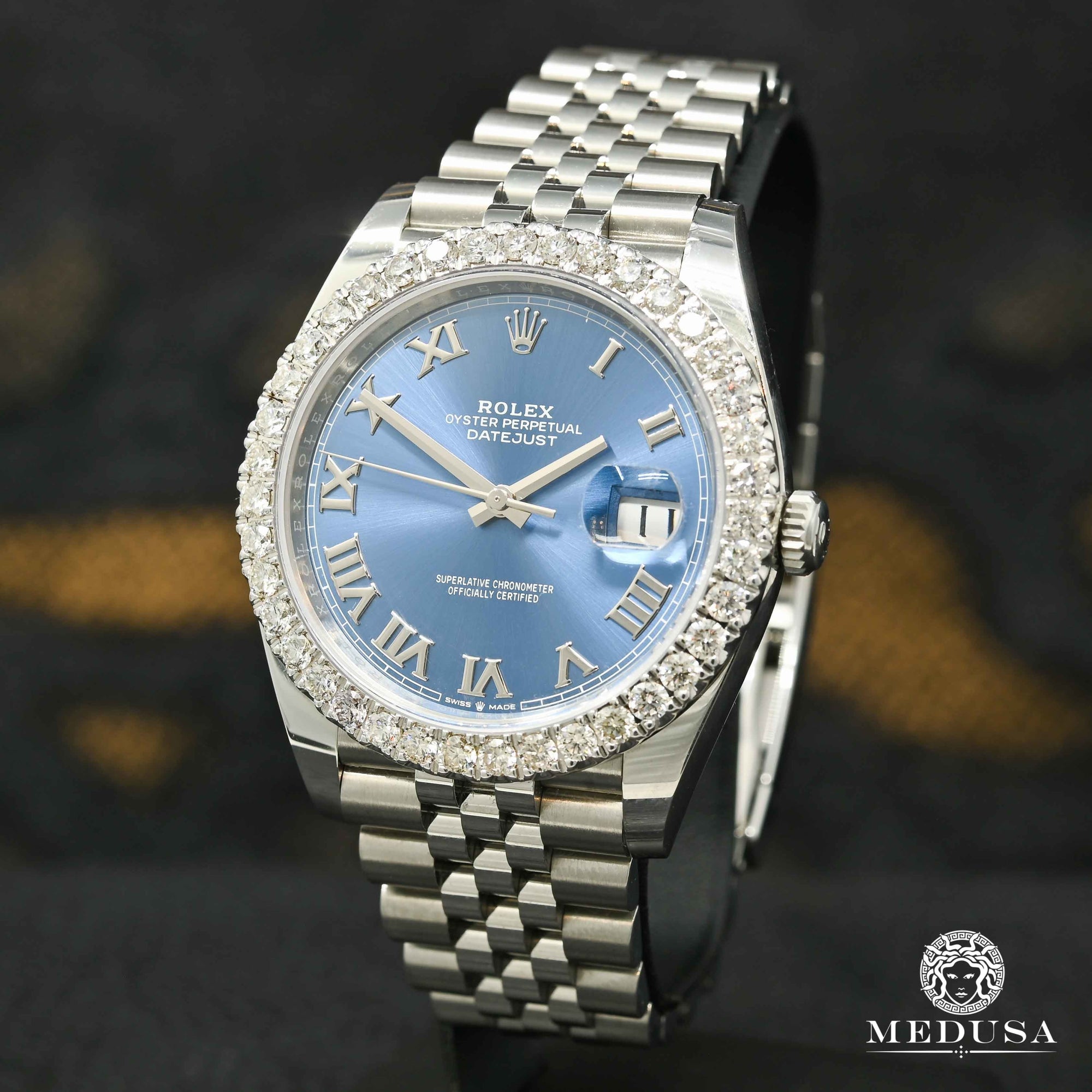 Rolex watch | Rolex Datejust Men's Watch 41mm - Factory Romain Iced Stainless